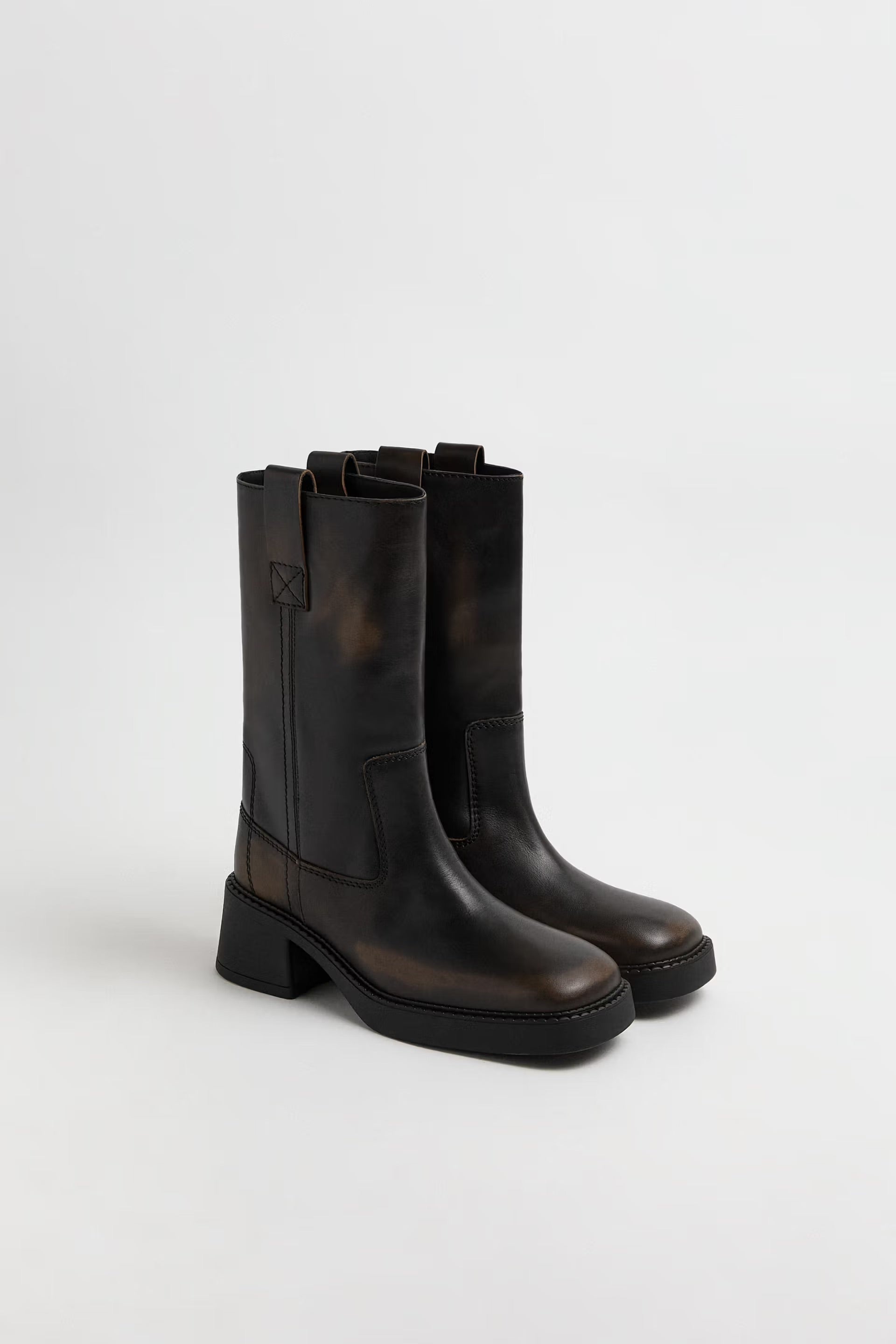 Miista Inaya Brushed Ankle Boots // Brown