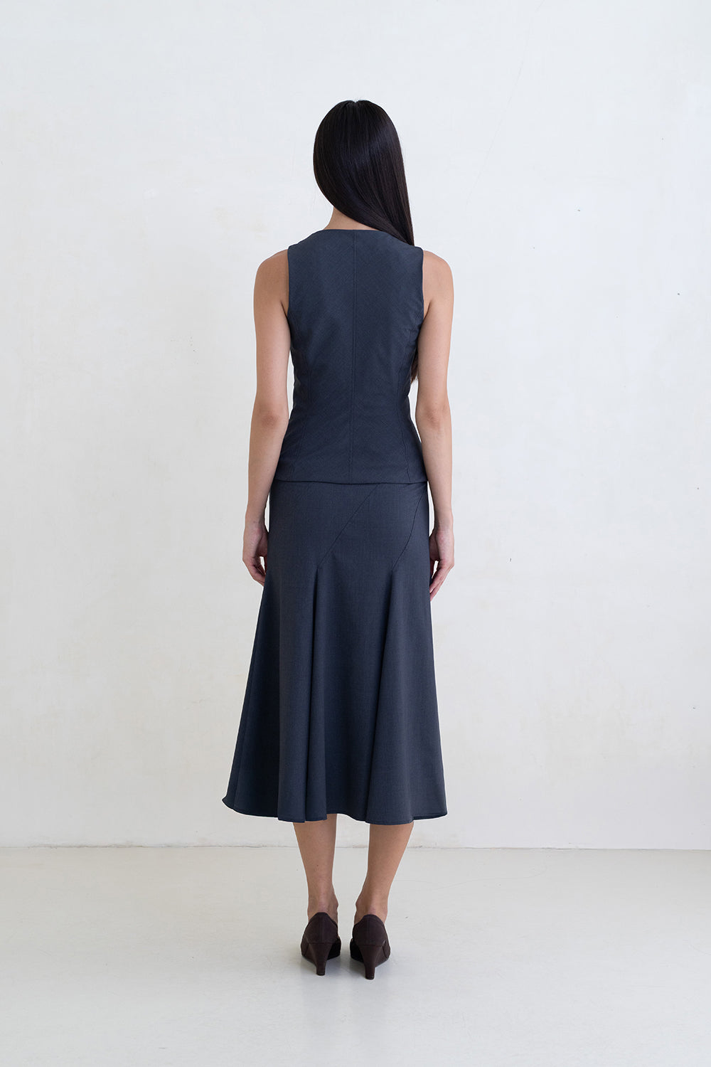 Belle Anna Spiral Skirt // Charcoal