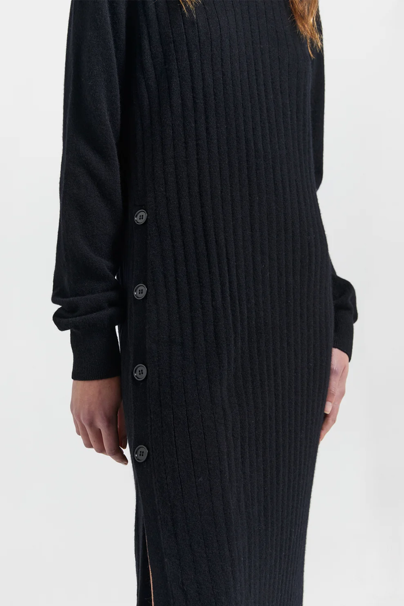 Karen Walker Nina Turtleneck Dress // Black