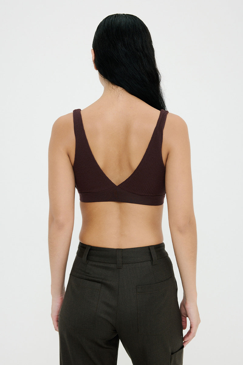 PV Segment Crop Top // Garnet