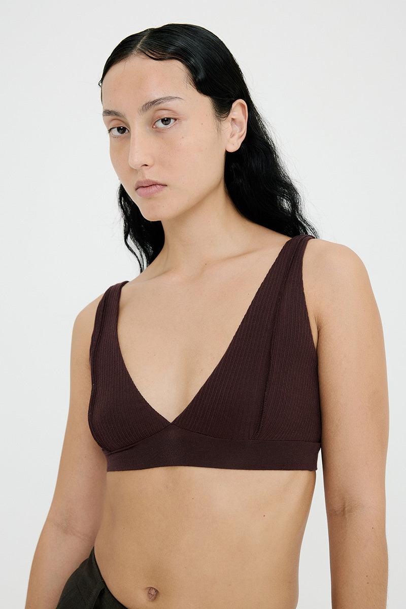 PV Segment Crop Top // Garnet