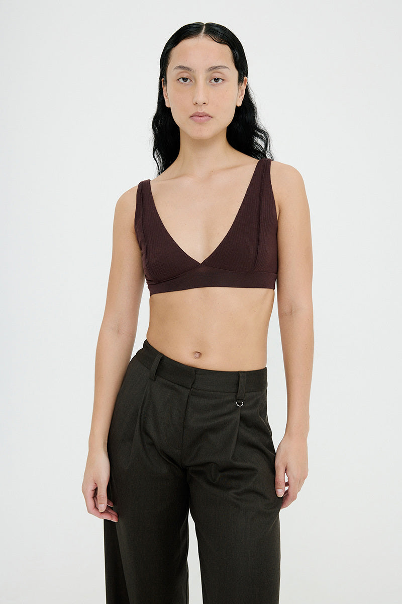 PV Segment Crop Top // Garnet