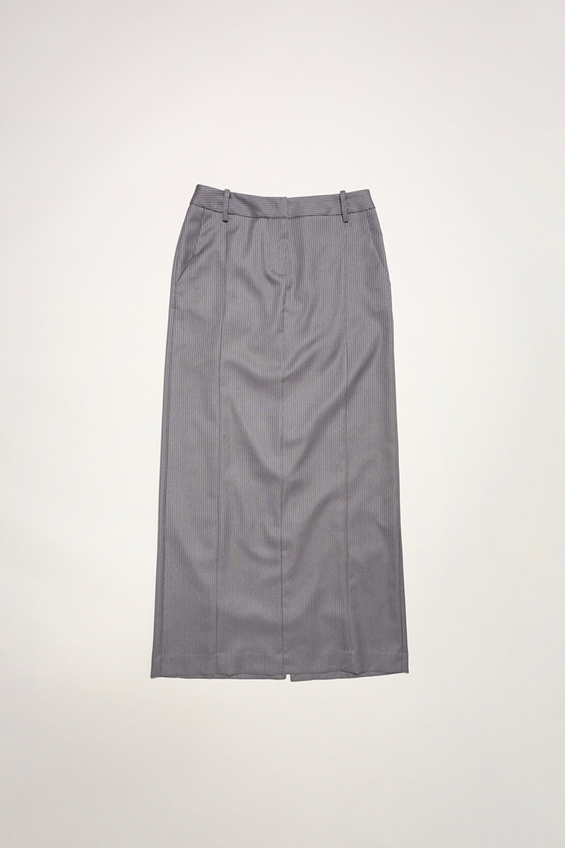 PV All Day Maxi Skirt // Grey Pinstripe