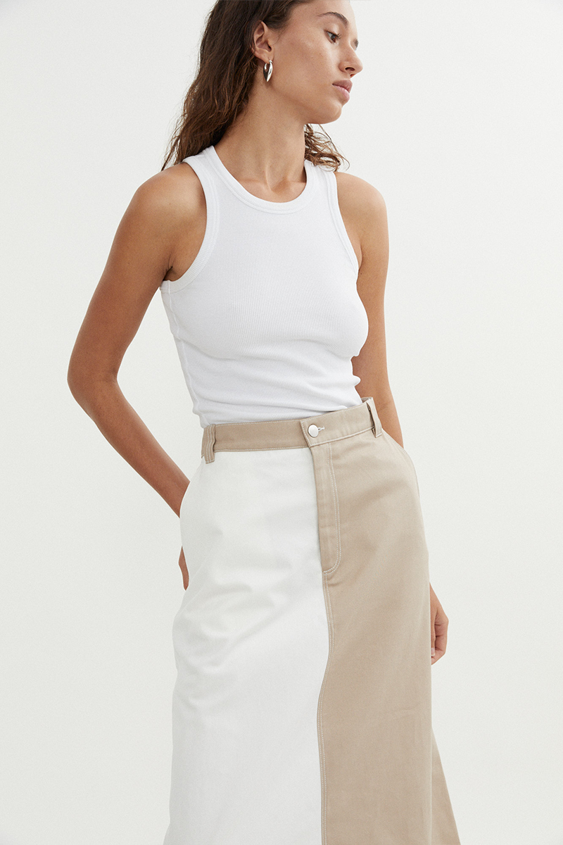 Blanca Quinn Maxi Skirt // Beige