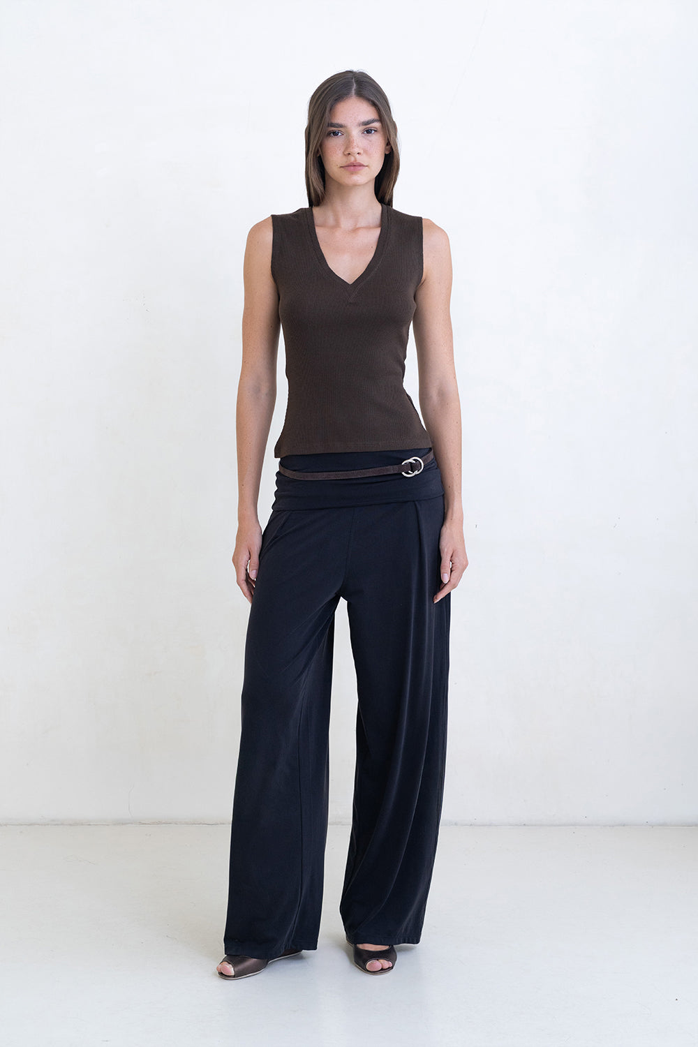 Belle Anna Ring Belt // Brown