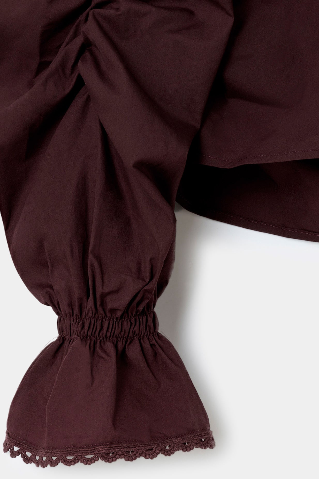 Laagam Sultana Ruched Shirt // Brown