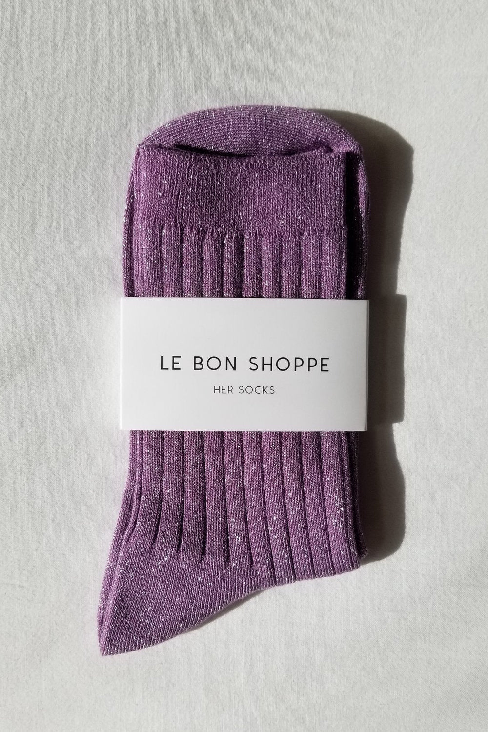Le Bon Shoppe Her Socks Modal Lurex //  Lilac Glitter