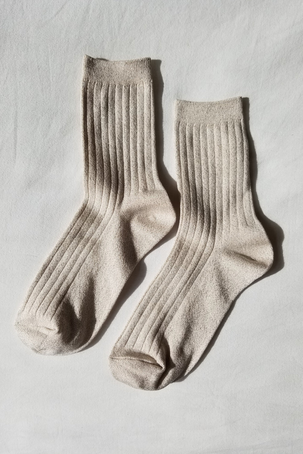 Le Bon Shoppe Her Socks Modal Lurex //  Ivory Gold  Glitter