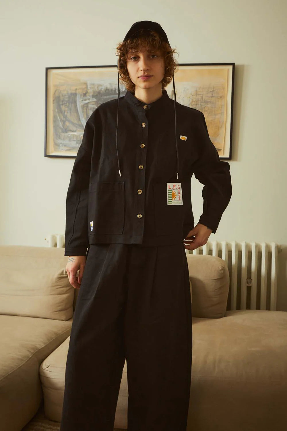 L.F. Markey Wide Chore Coat // Black
