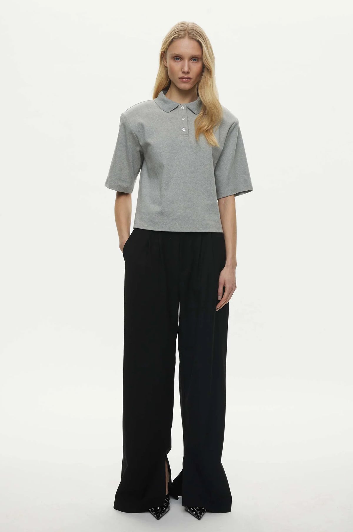 Oval Square Lana Polo // Grey
