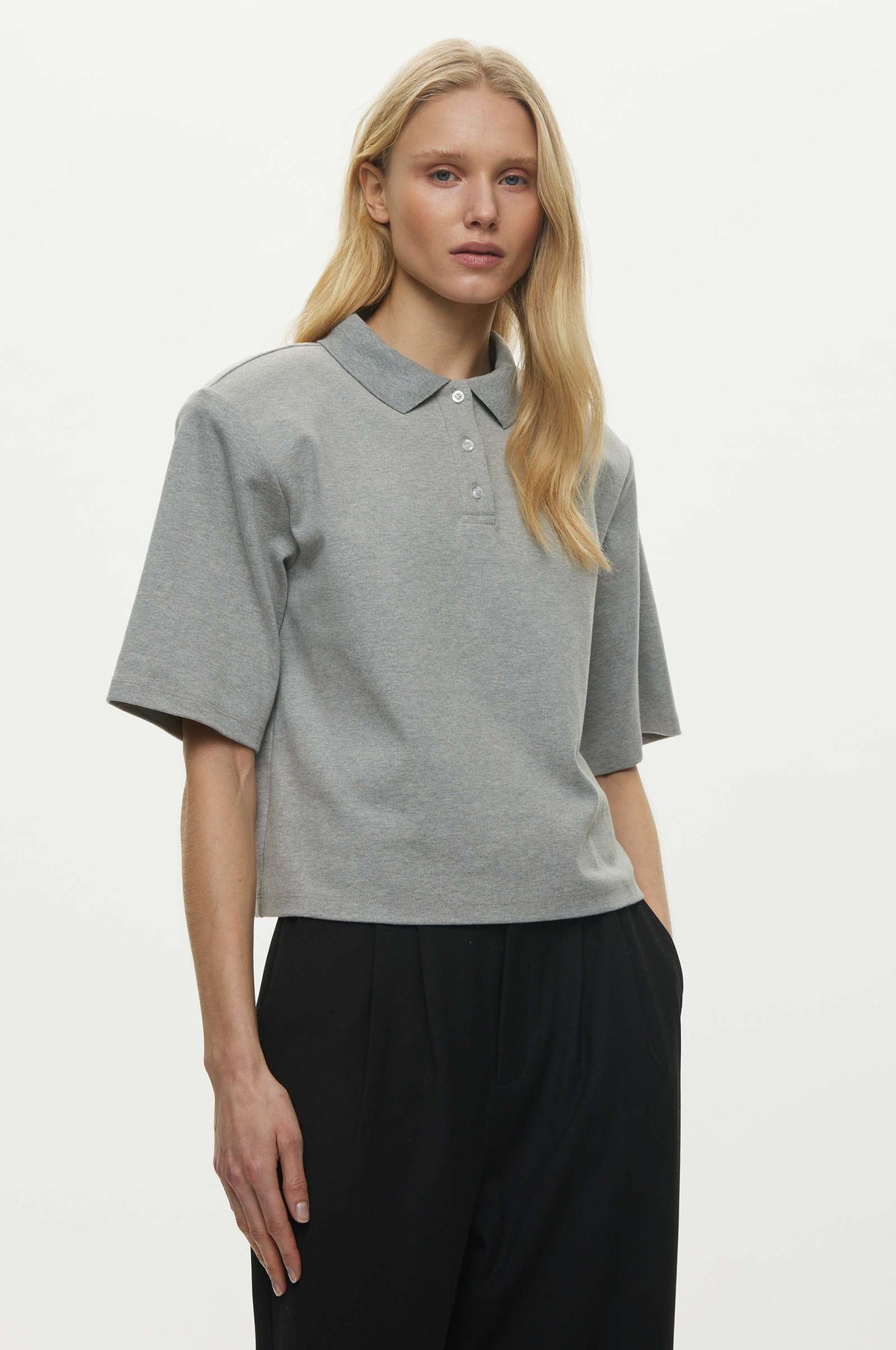Oval Square Lana Polo // Grey