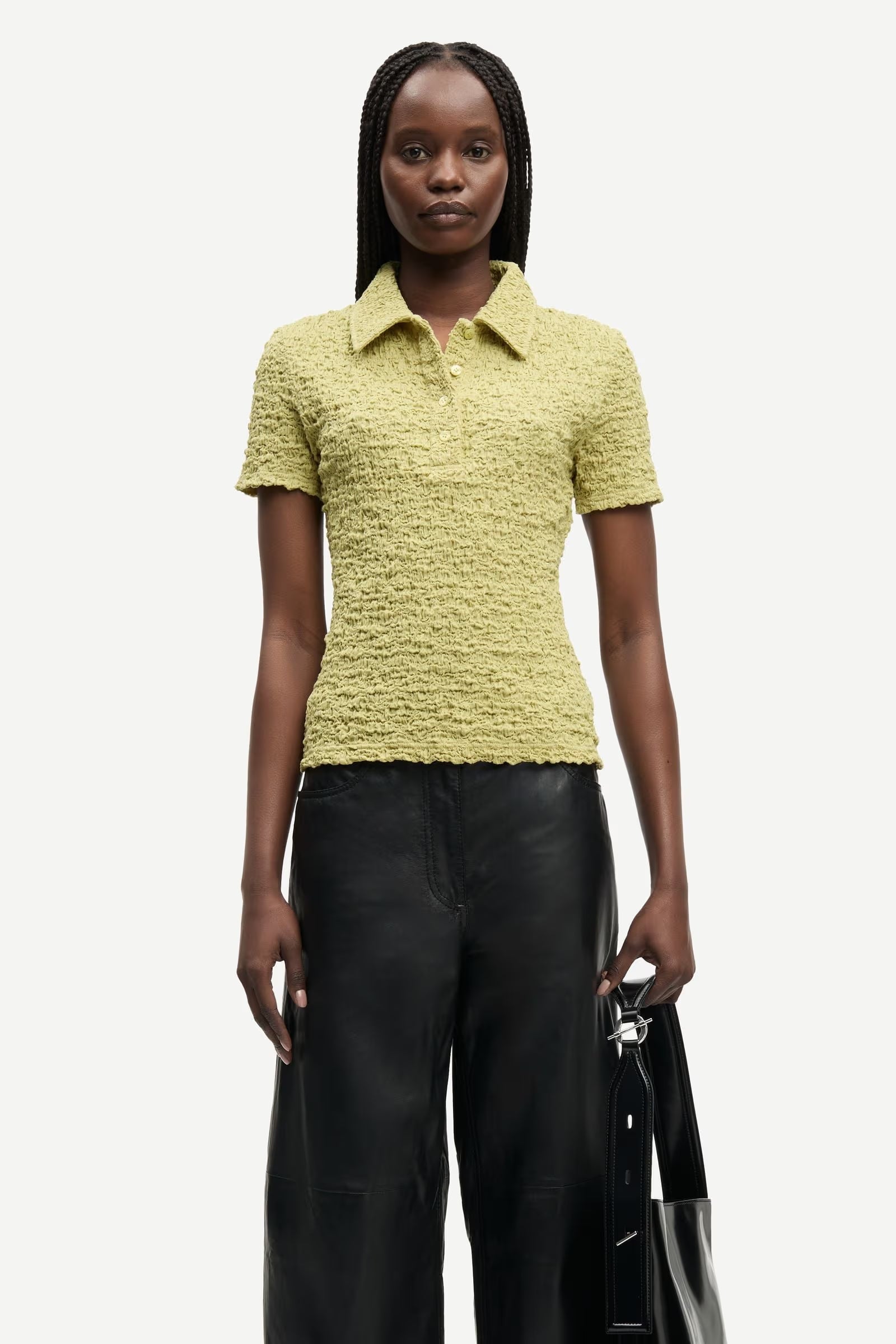 Samsøe Samsøe Sadaisy SS Polo // Sage Green