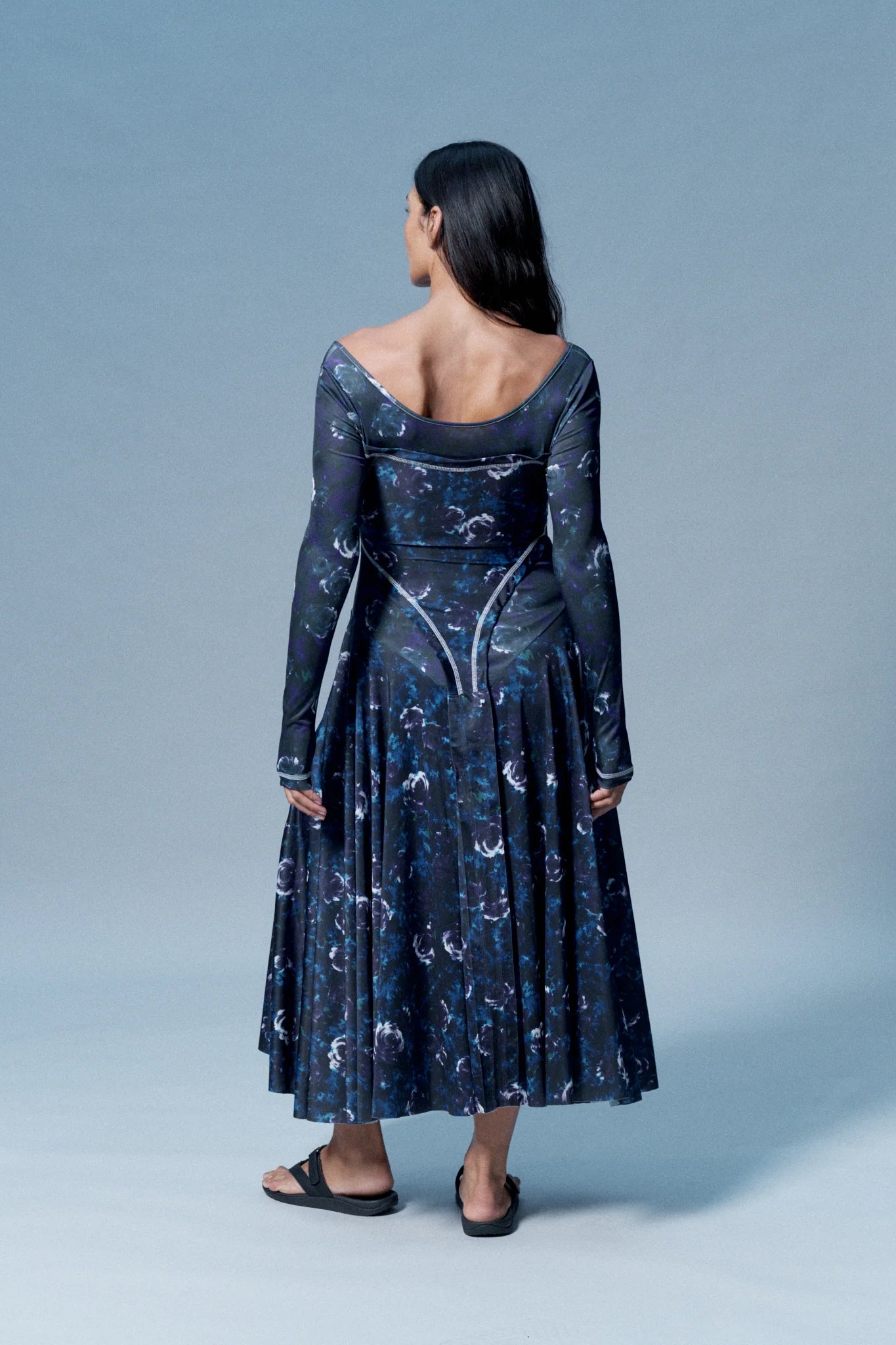 Verner Leotard Dress // Purple / Blue