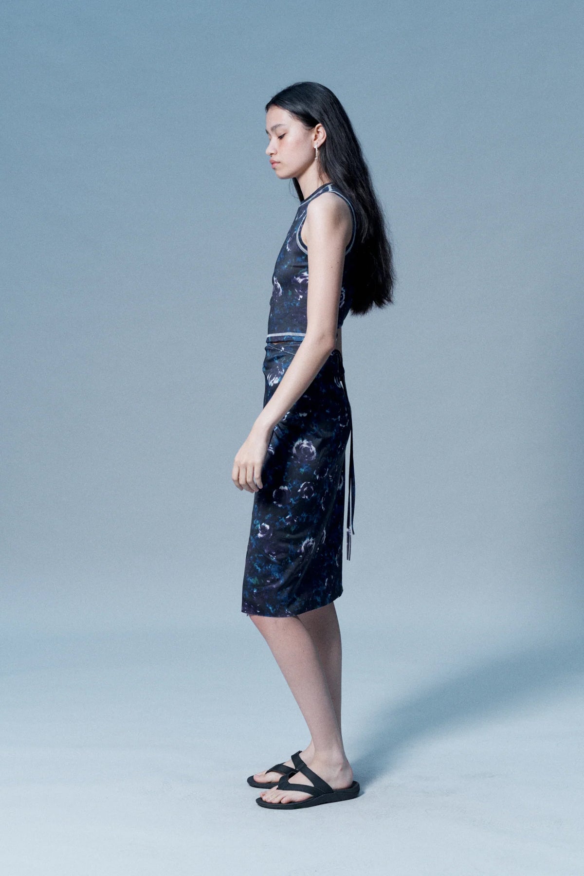 Verner Sarong Dress // Purple / Blue