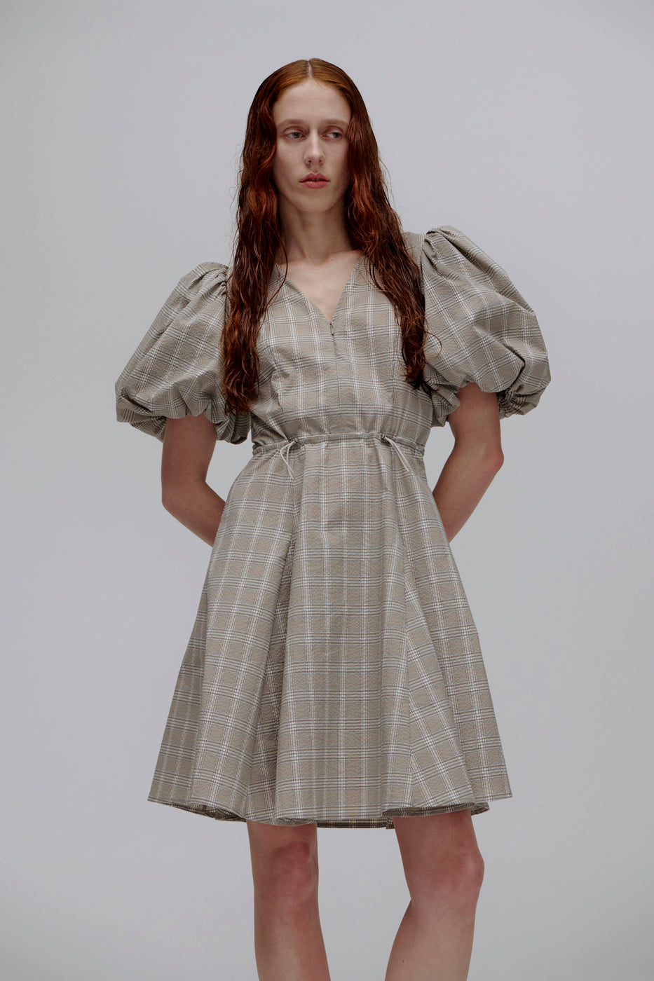 PV Subject Dress // Beige Check