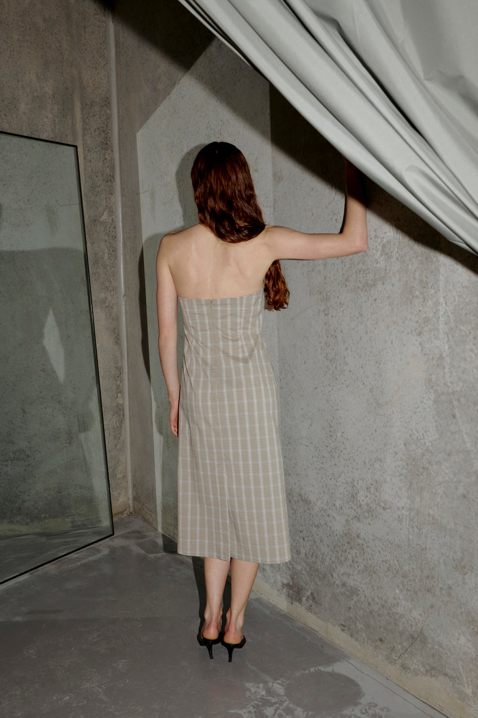 PV Subject Midi Dress // Beige Check