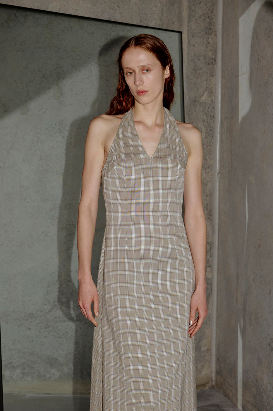 PV Subject Midi Dress // Beige Check