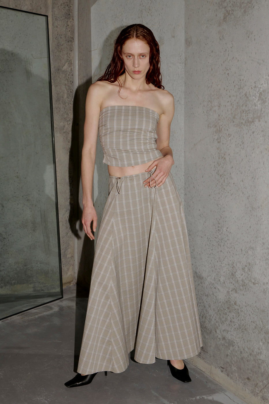 PV Subject Skirt // Beige Check