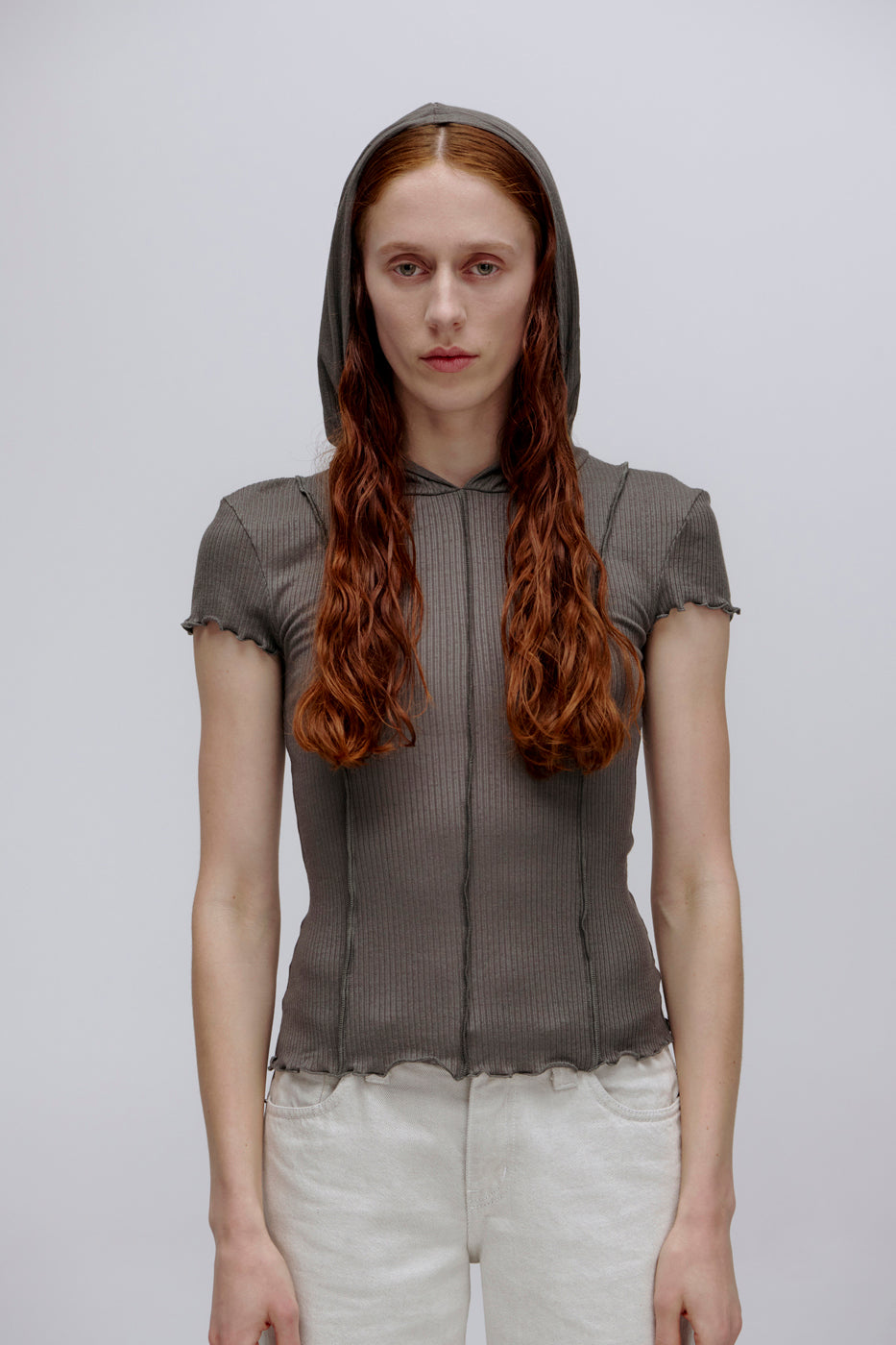 PV Segment Hooded Tee // Pumice