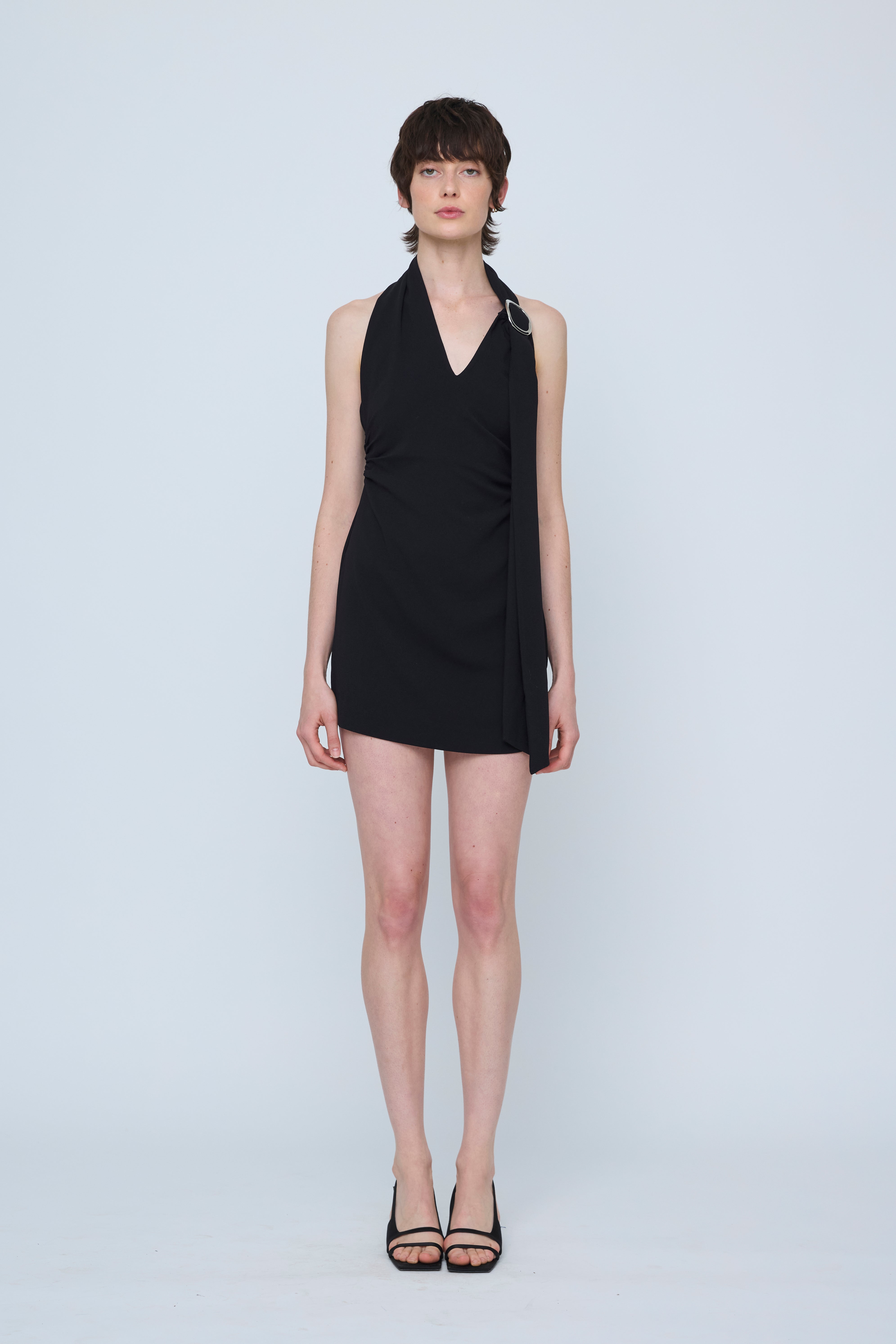 Wynn Hamlyn Mia Buckle Mini Dress // Black