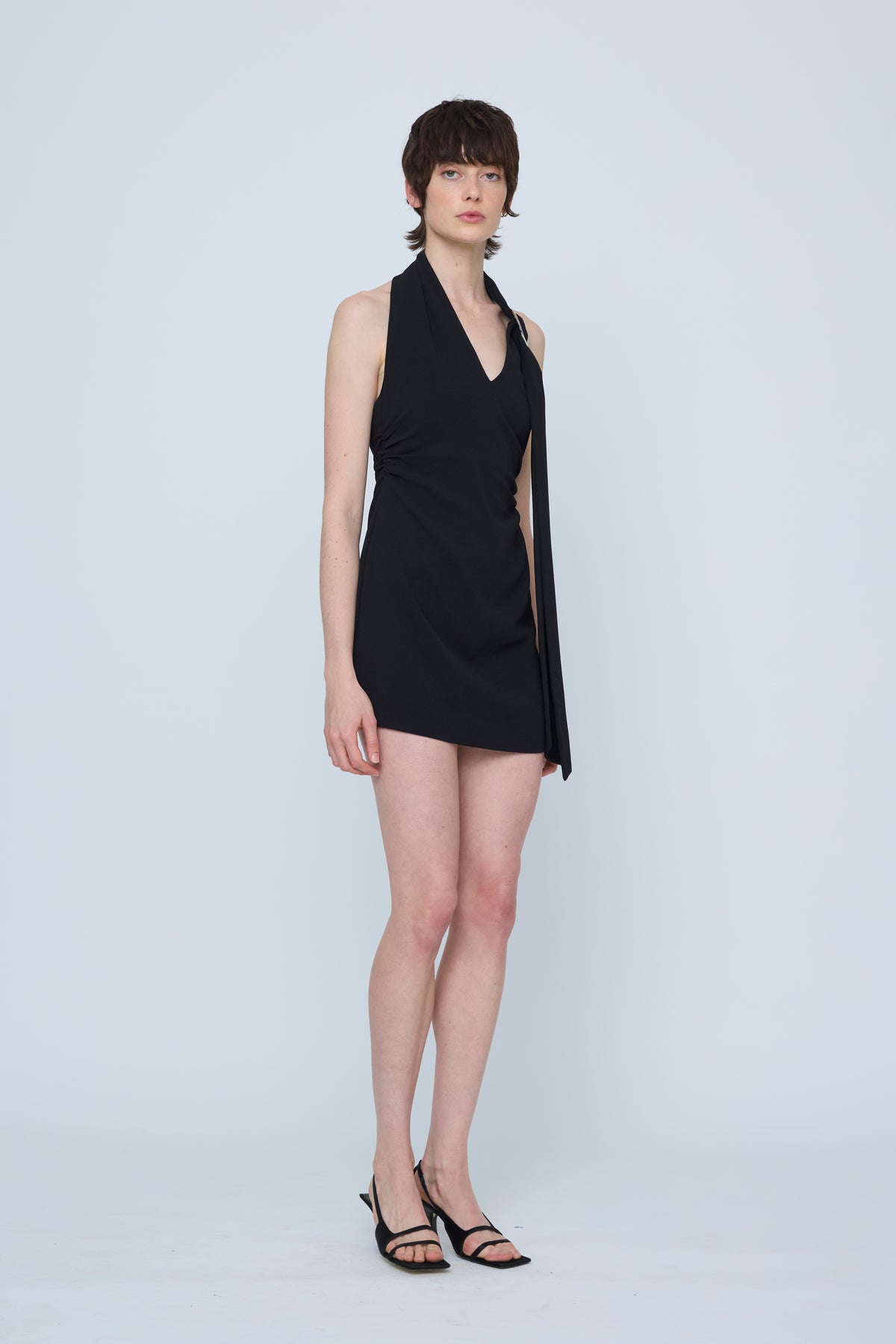 Wynn Hamlyn Mia Buckle Mini Dress // Black