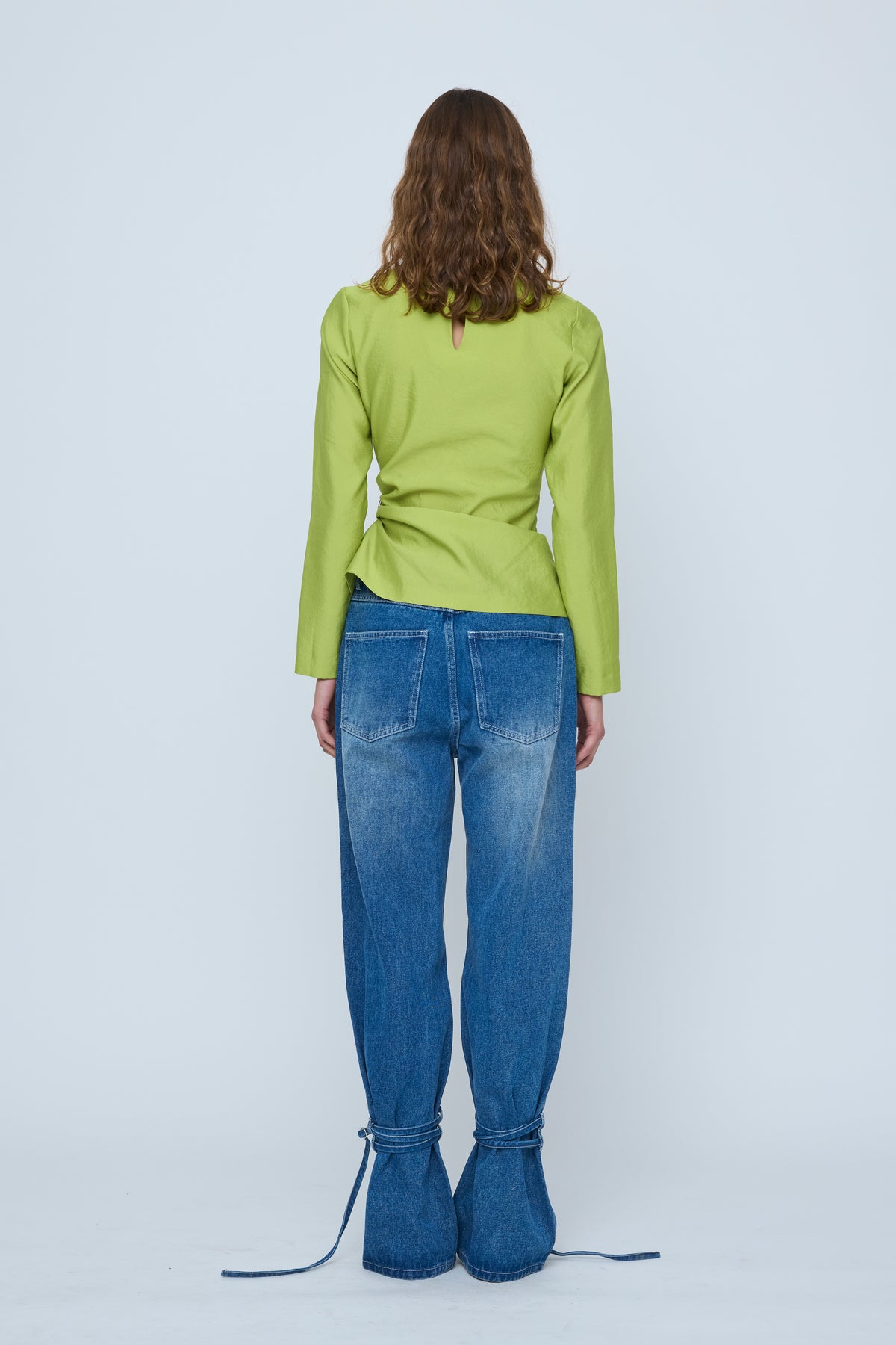 Wynn Hamlyn Astrid Buckle L/S Top // Acid Green