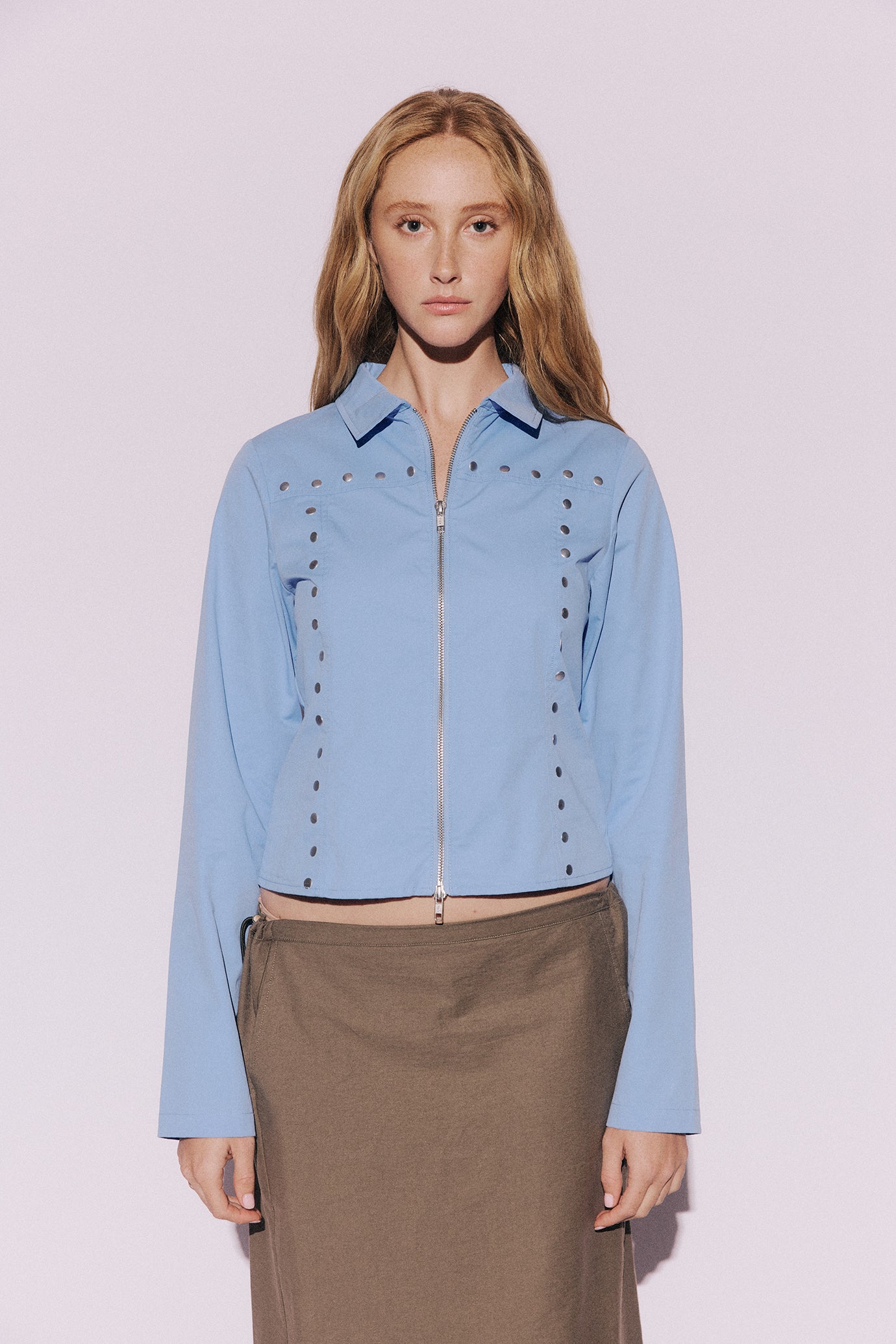 Muse Sika Stud Shirt // Blue