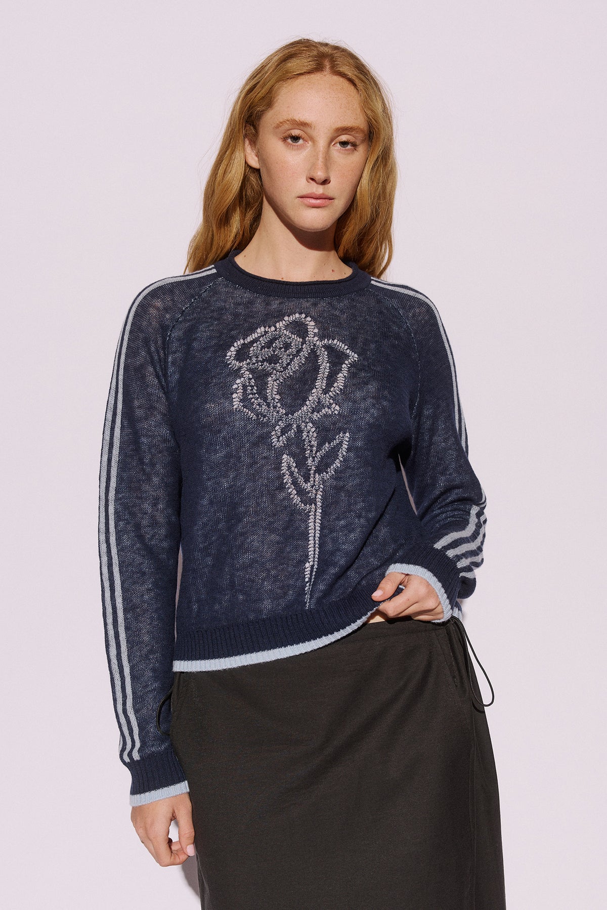 Muse Noor Rose Knit // Navy