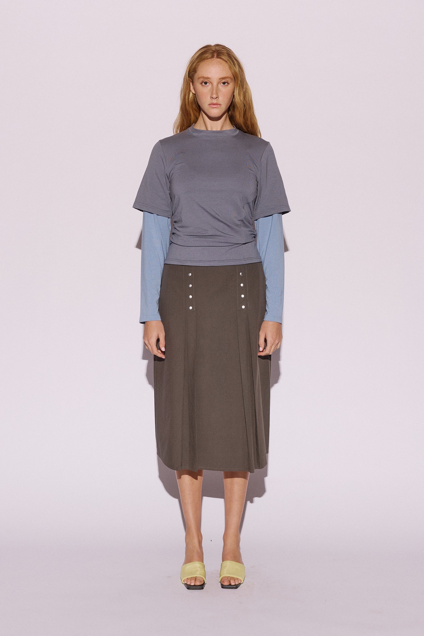 Muse Tavi Layered Tee // Steel
