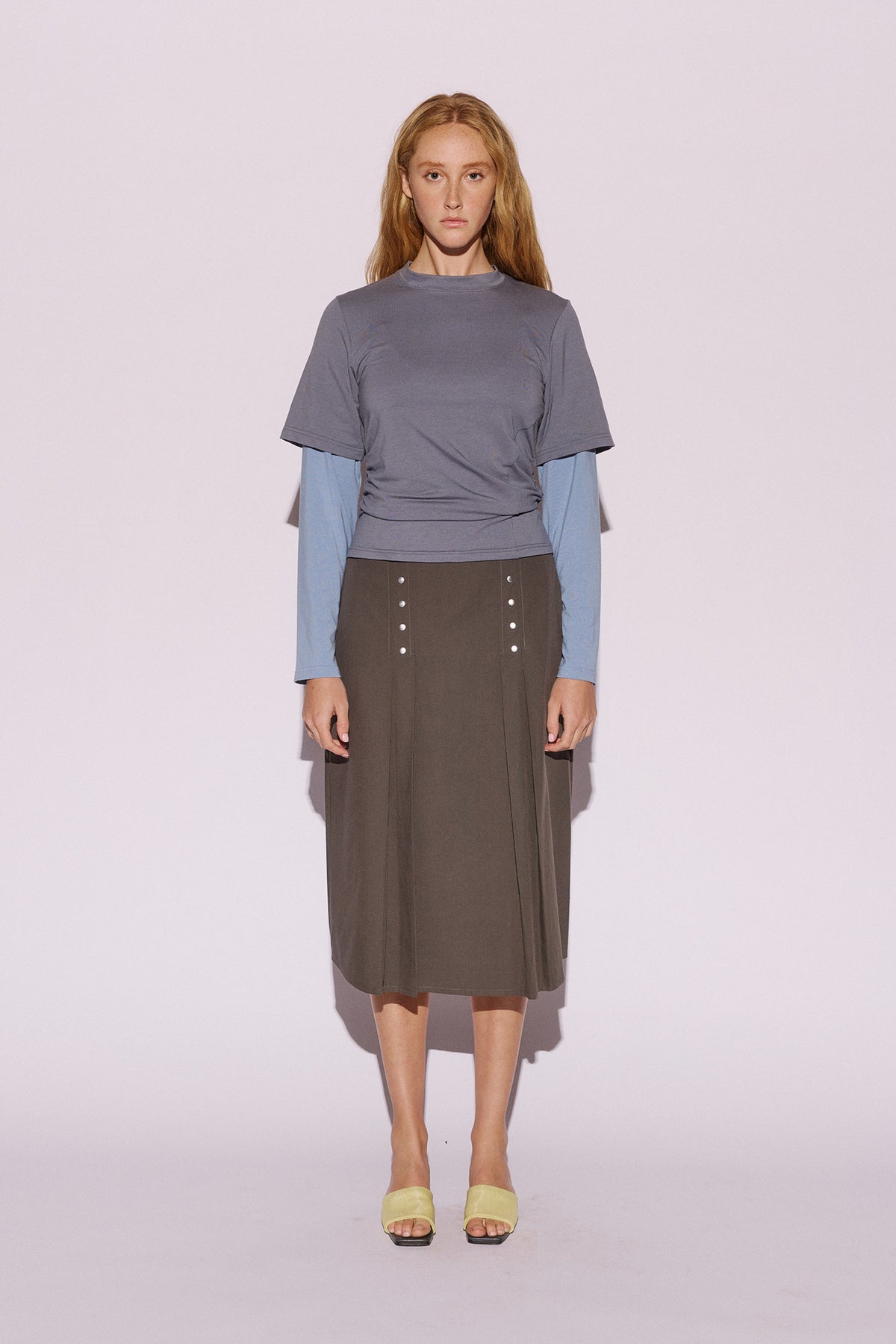 Muse Tavi Layered Tee // Steel