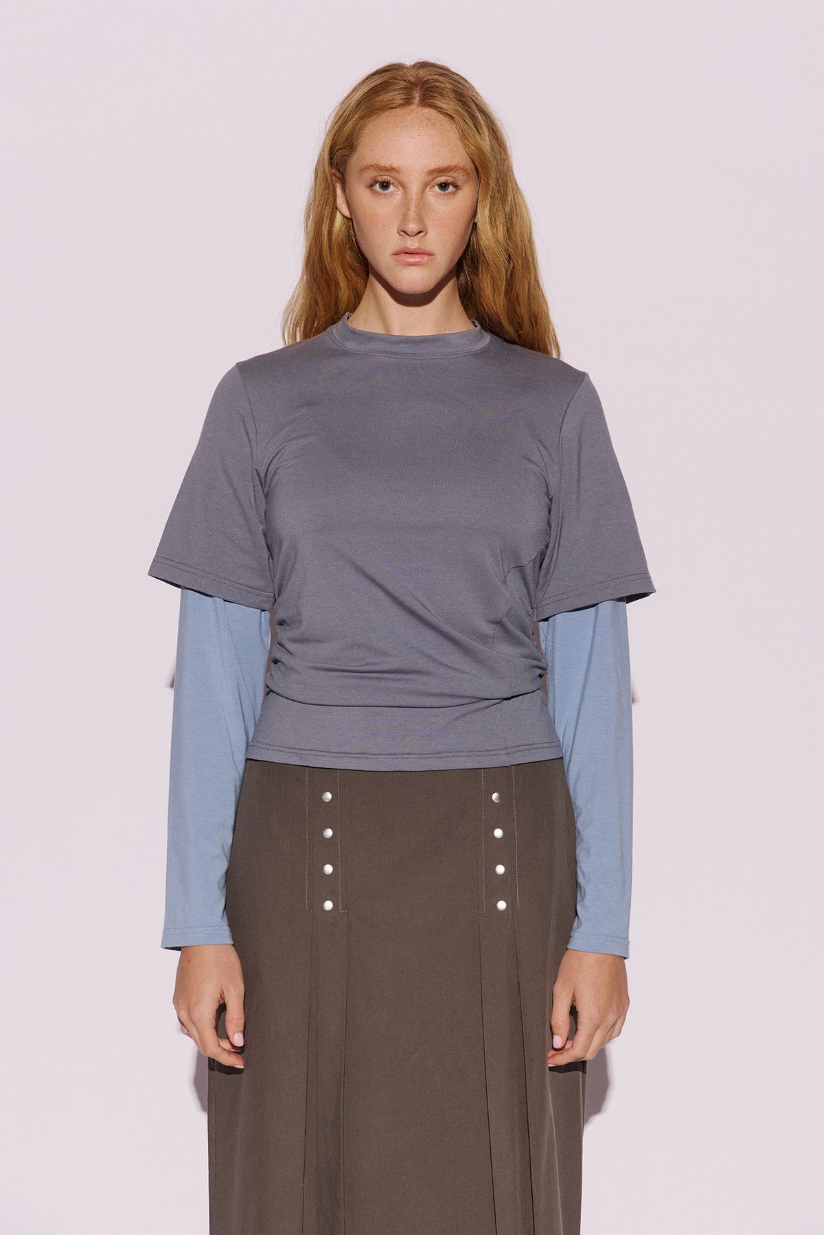 Muse Tavi Layered Tee // Steel