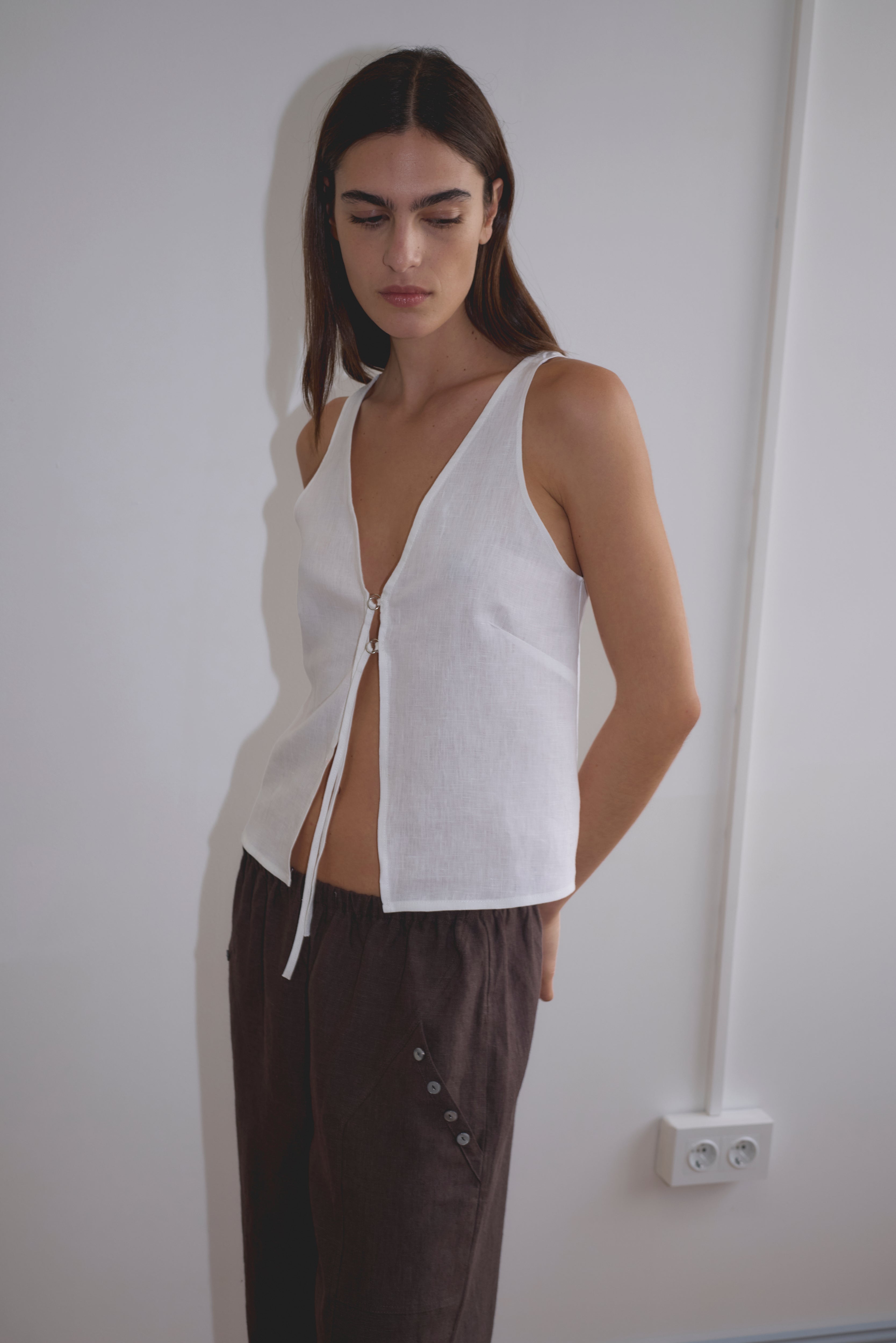 Deiji Studios Two Part Top // White
