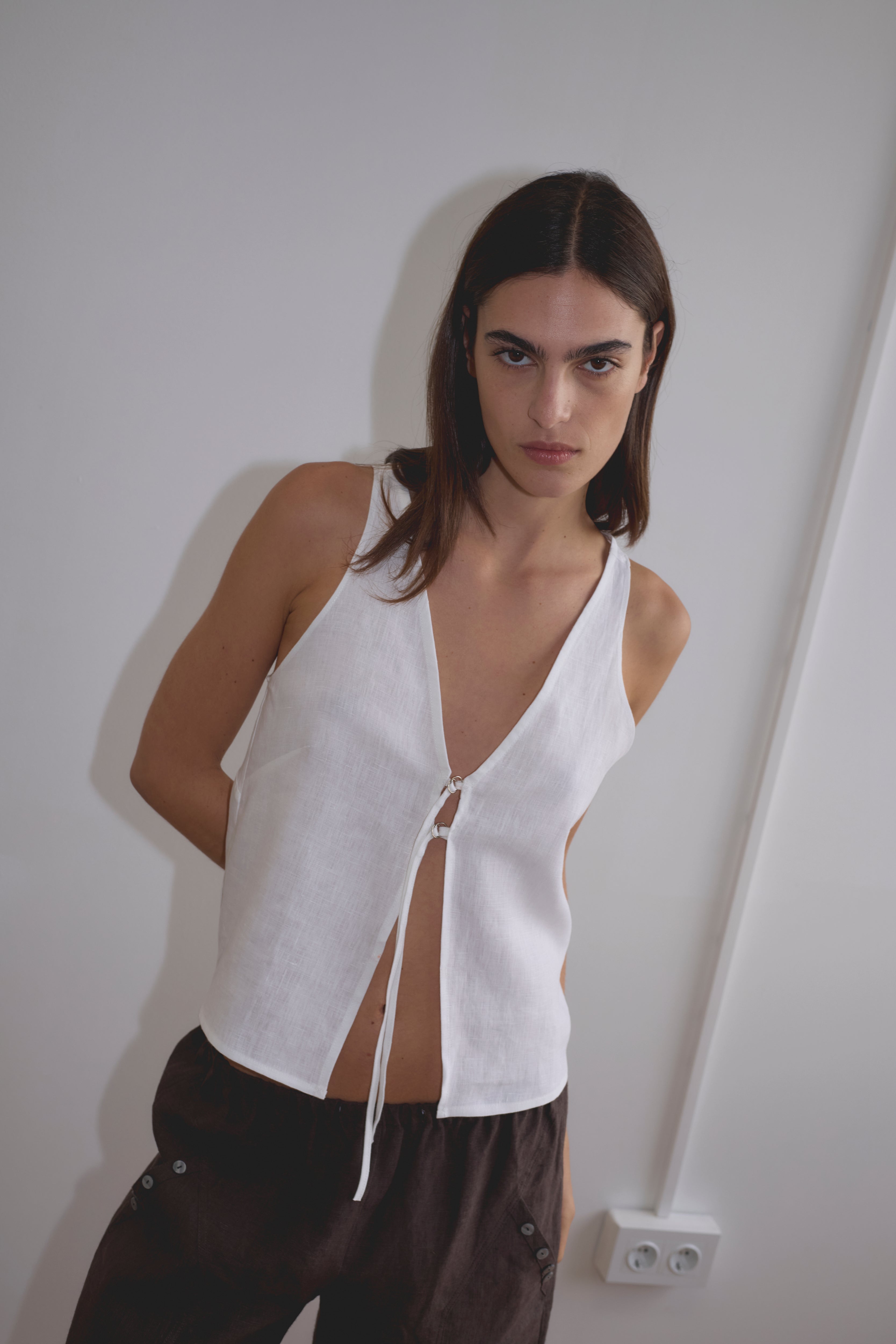 Deiji Studios Two Part Top // White