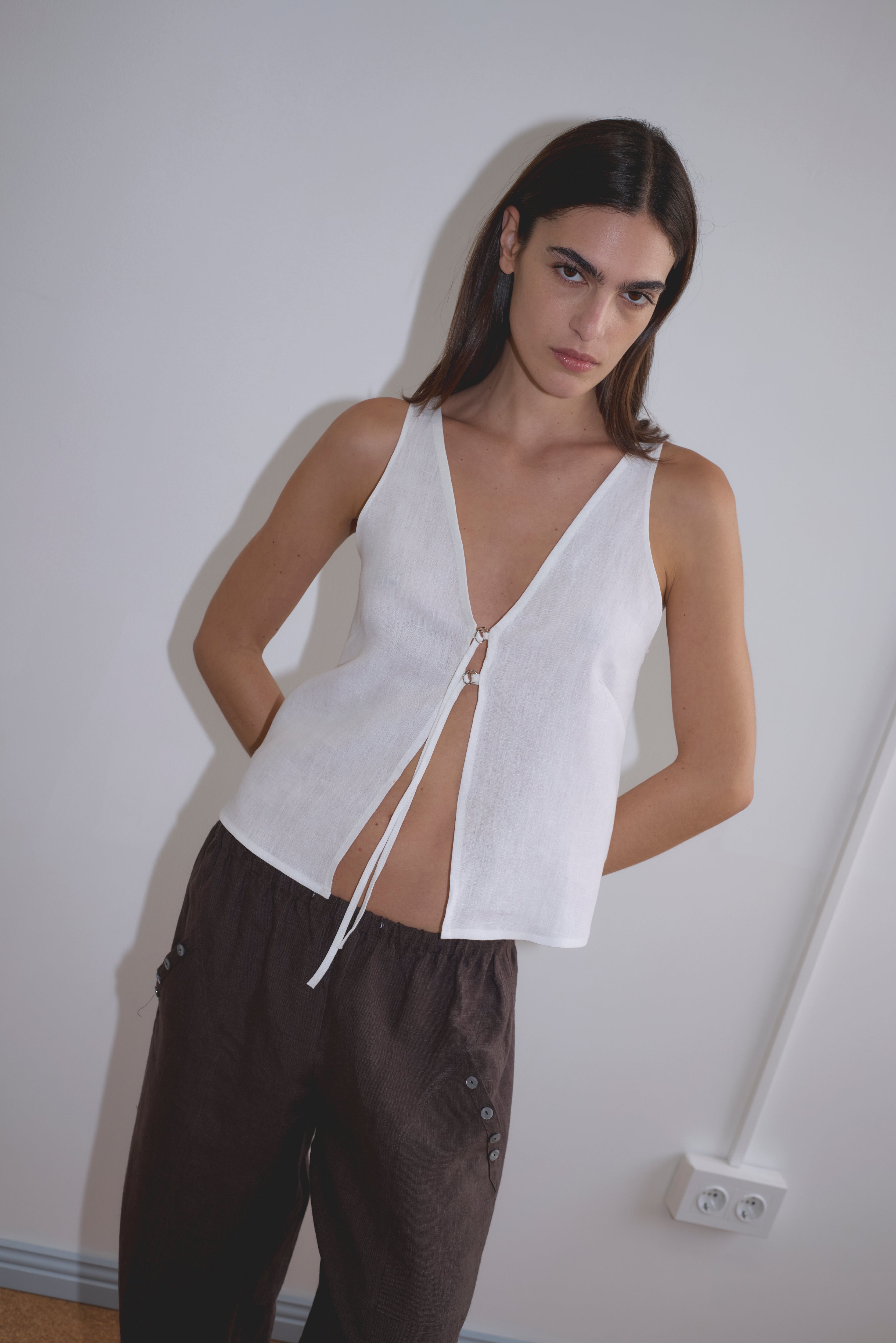 Deiji Studios Two Part Top // White