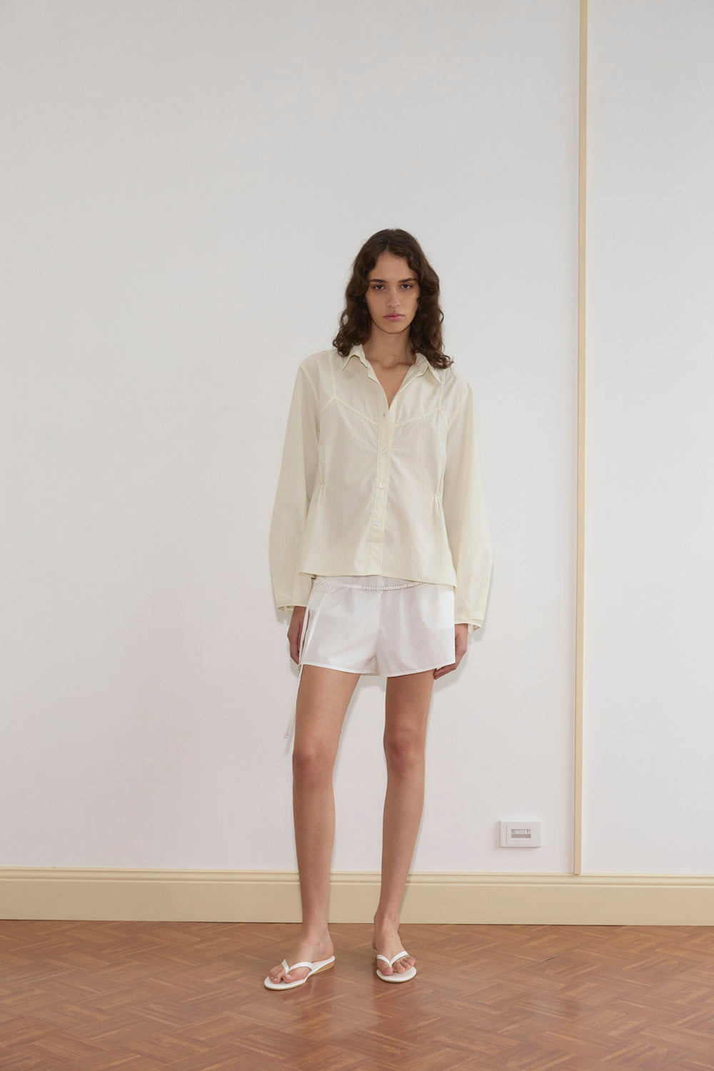 Deiji Studios Cami Overshirt Shirt // Citrus Stripe