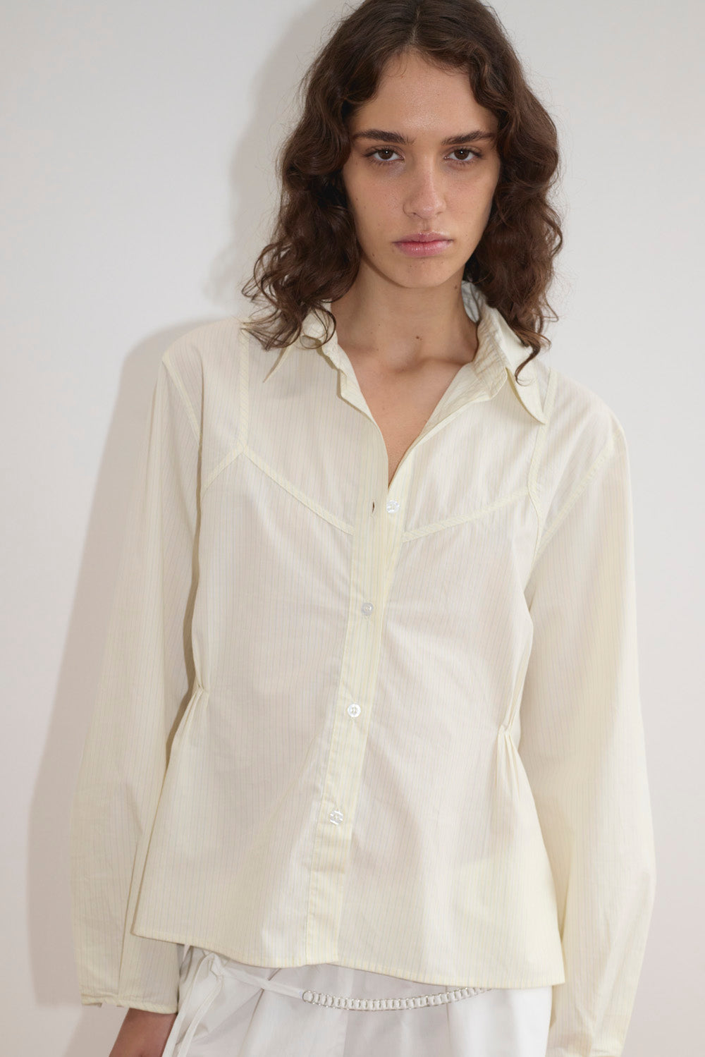 Deiji Studios Cami Overshirt Shirt // Citrus Stripe