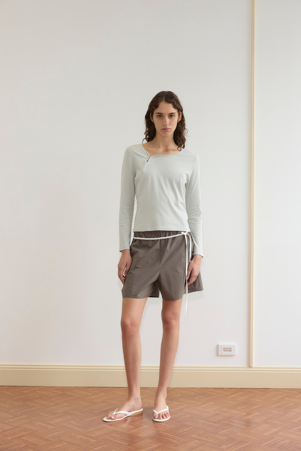 Deiji Studios Clasp Longsleeve // Grey Blue