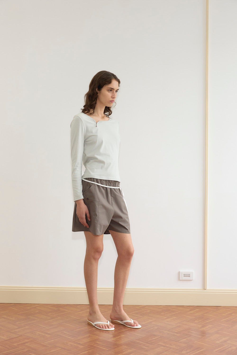 Deiji Studios Clasp Longsleeve // Grey Blue