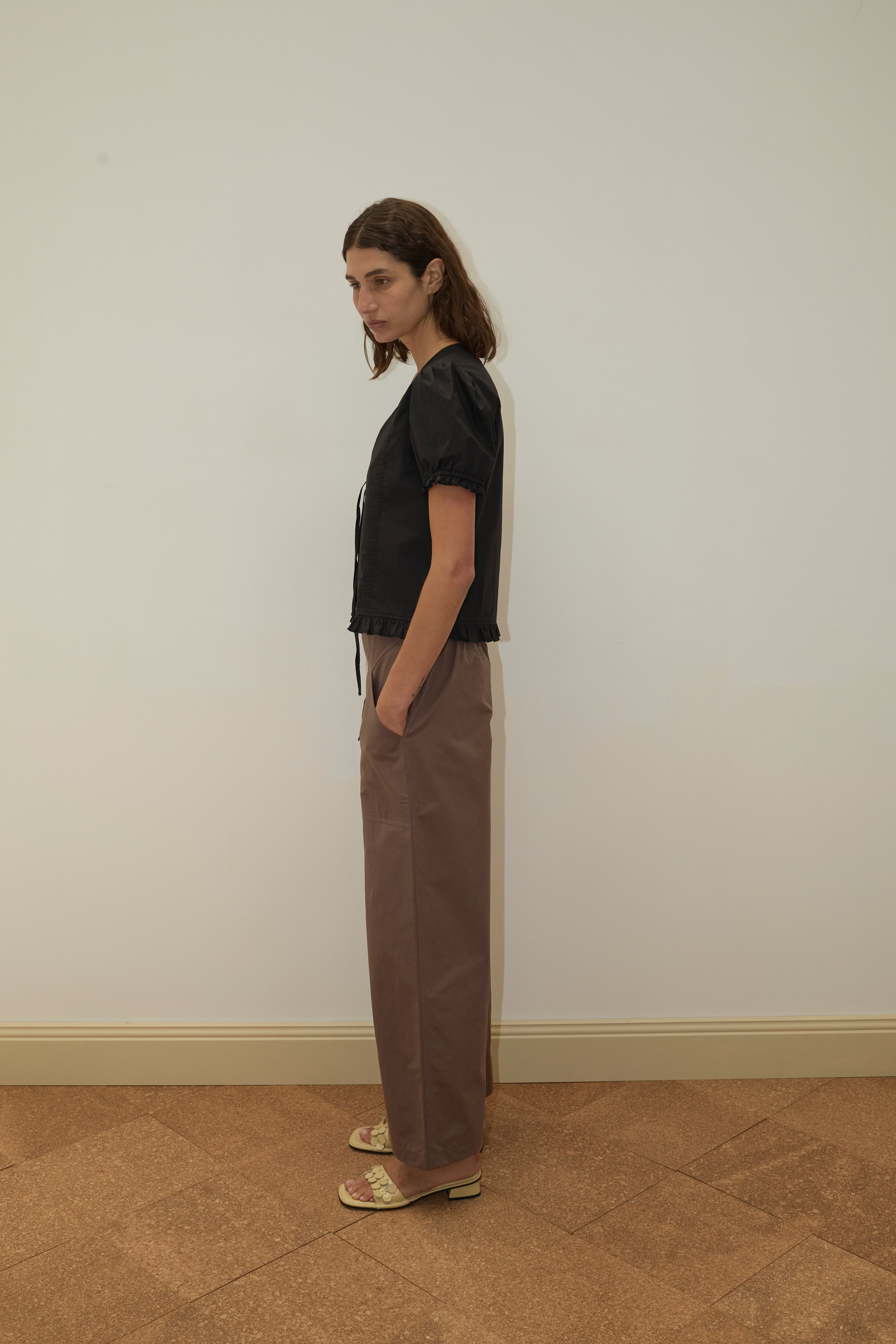 Deiji Studios Pintuck Top // Black