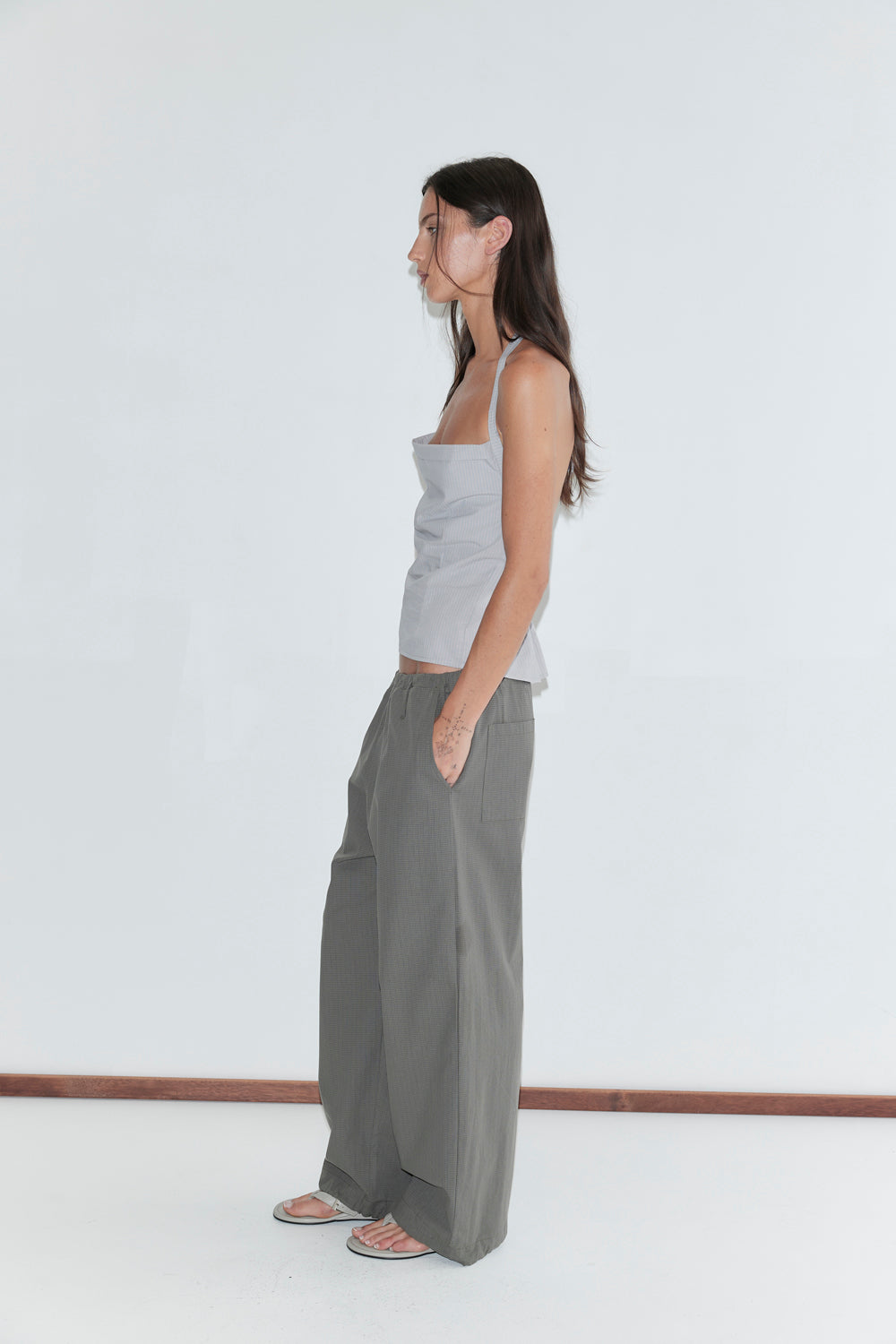 Deiji Studios Folded Top // Cloud Stripe