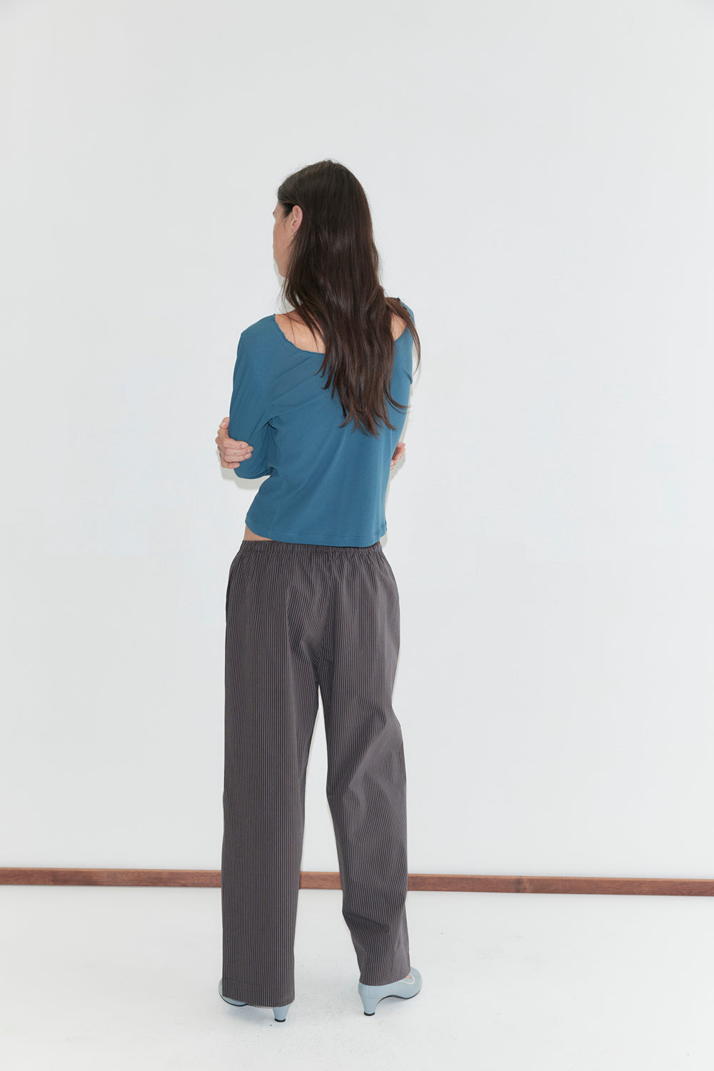 Deiji Studios Cuff Tie Top // Teal