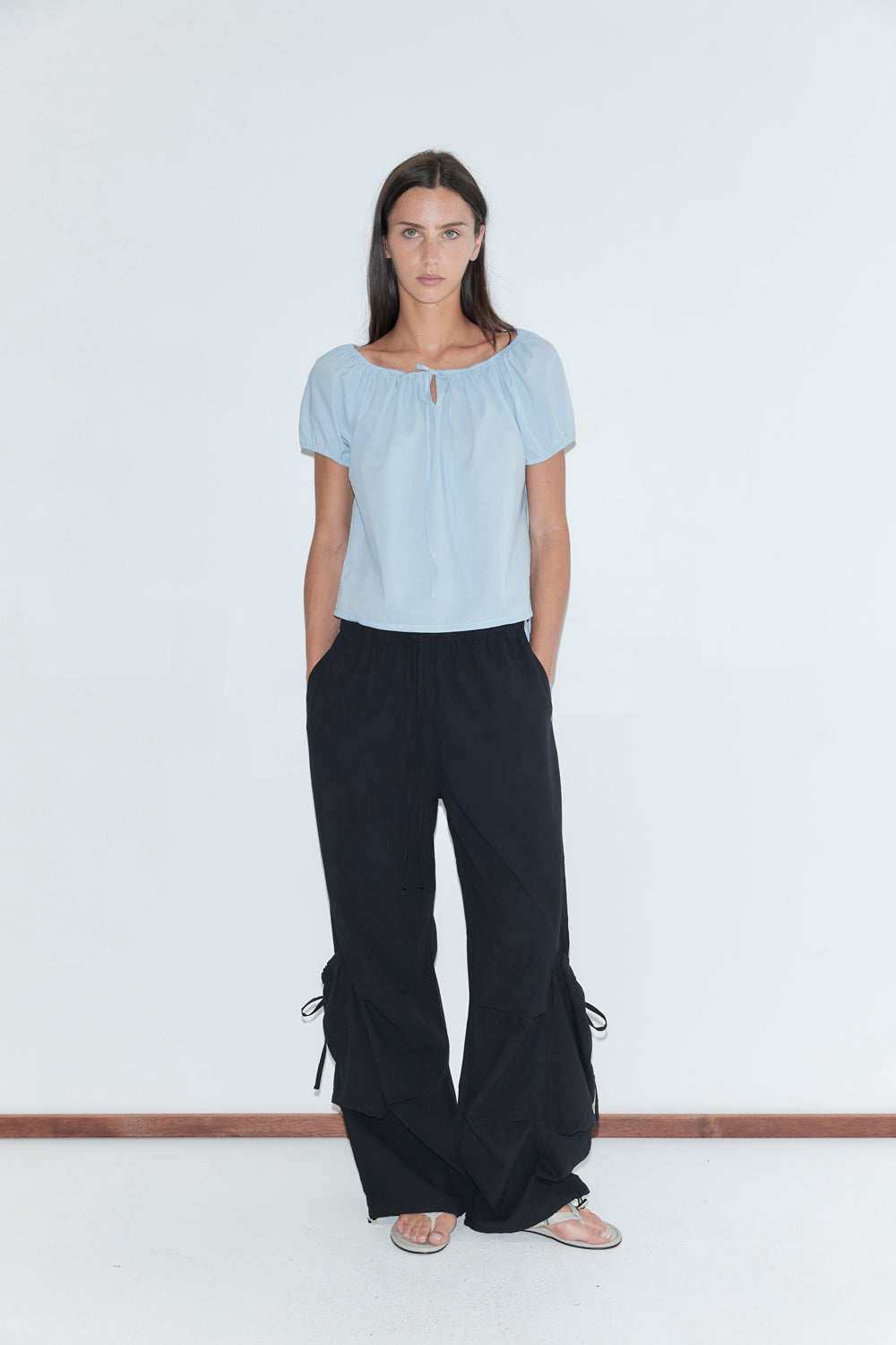Deiji Studios Drawcord Pocket Pant // Black
