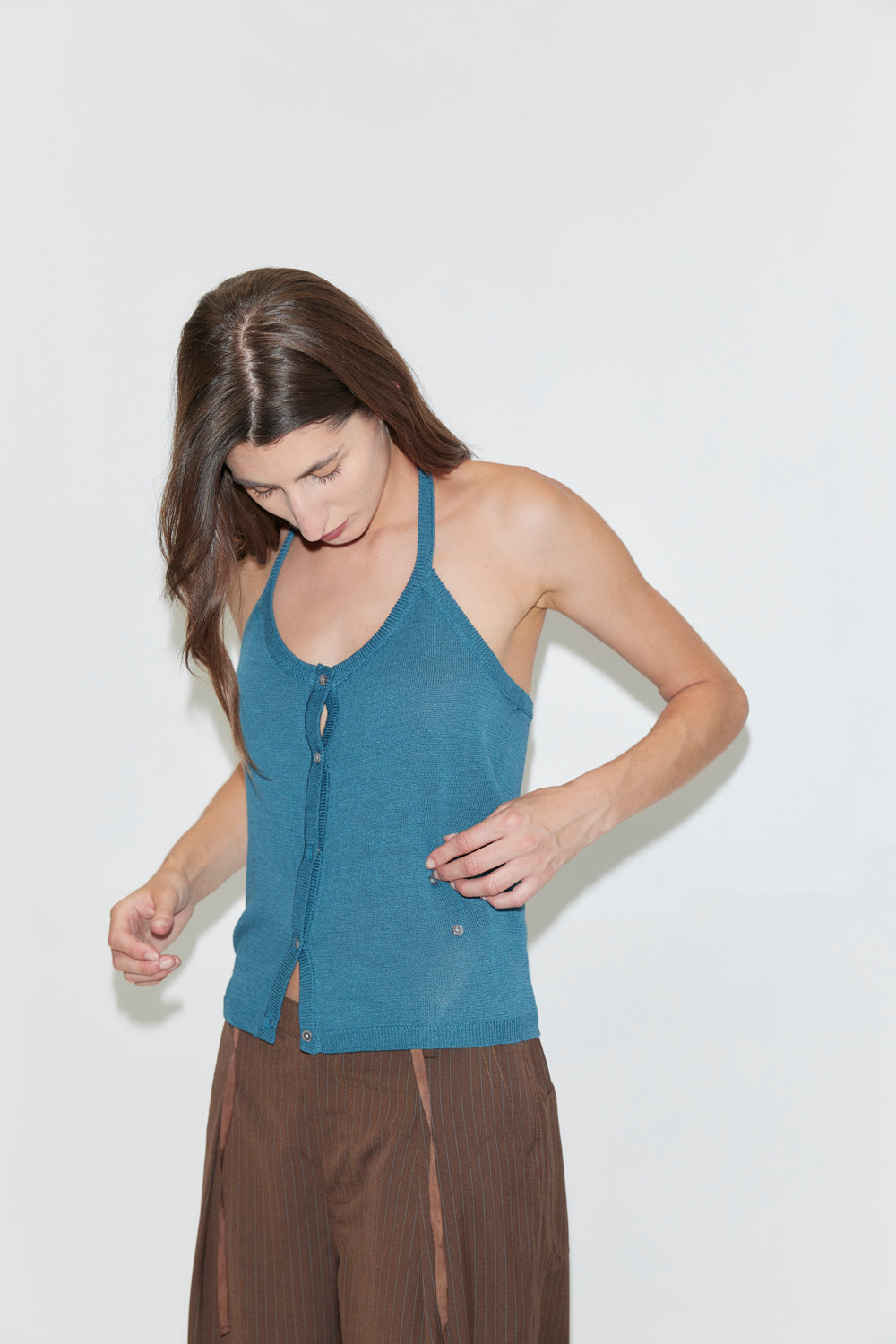 Deiji Studios Cross Top // Aqua