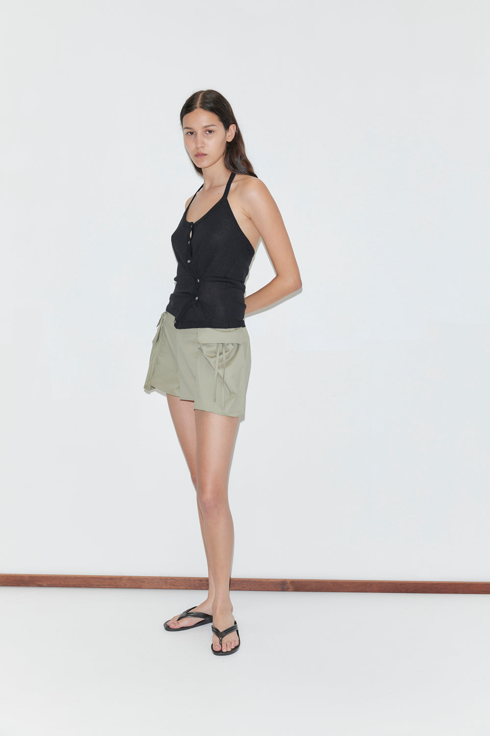 Deiji Studios Cross Top // Black