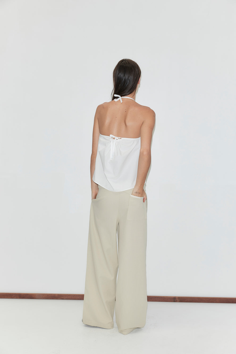 Deiji Studios Tab Belt Pant // Beige Square