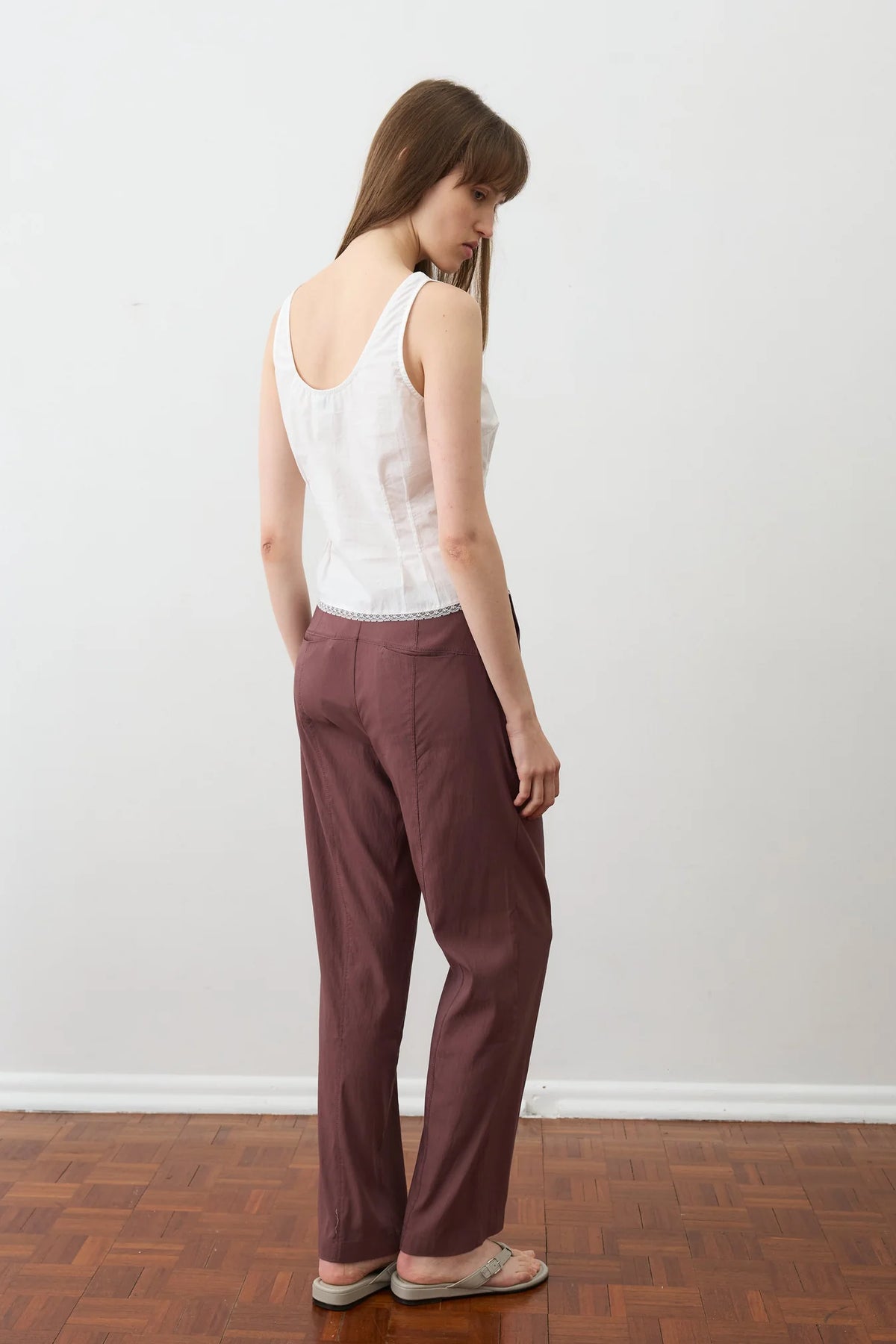 Deiji Studios Lace Cami // White