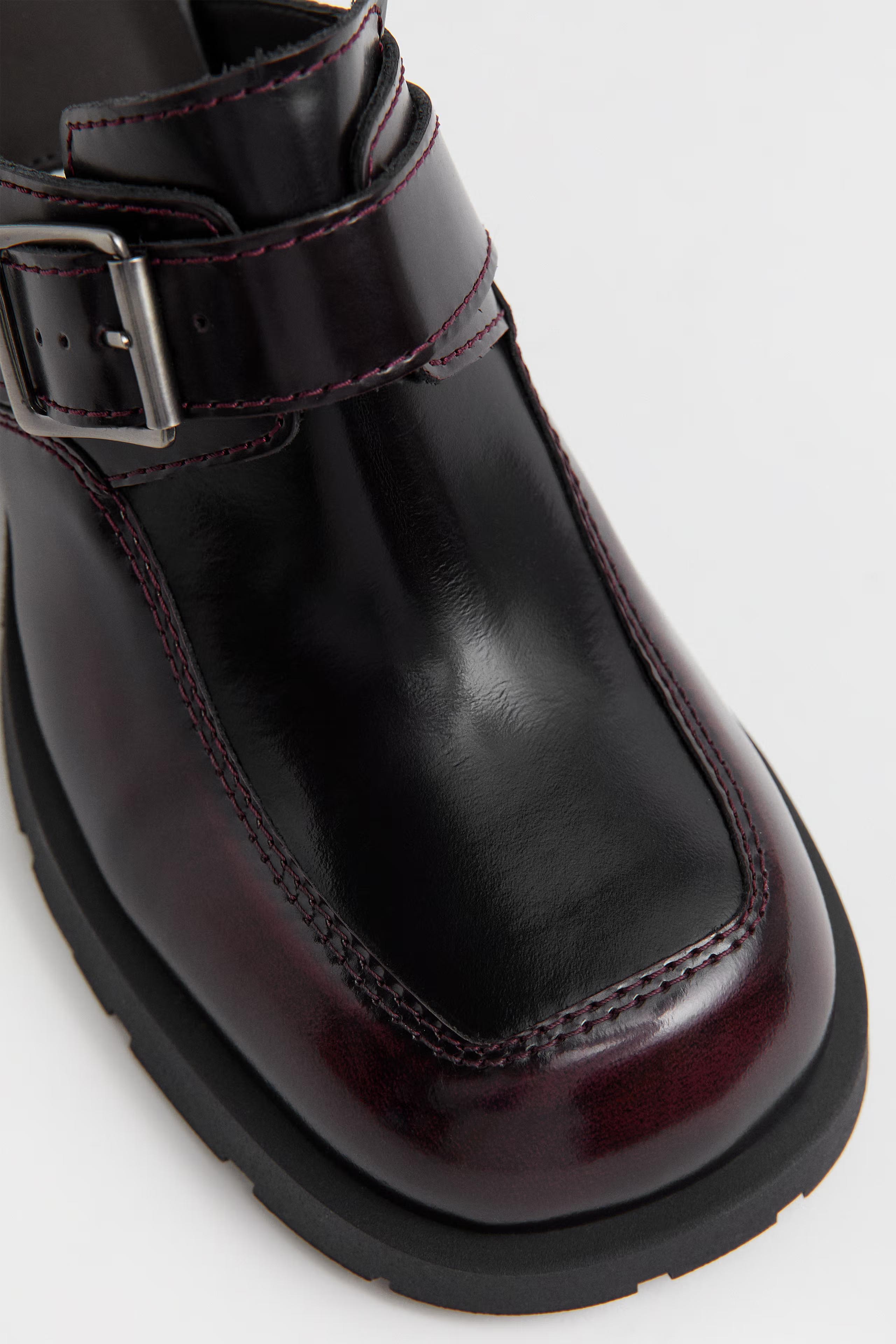 Miista Alanys Buckled Mules // Burgundy
