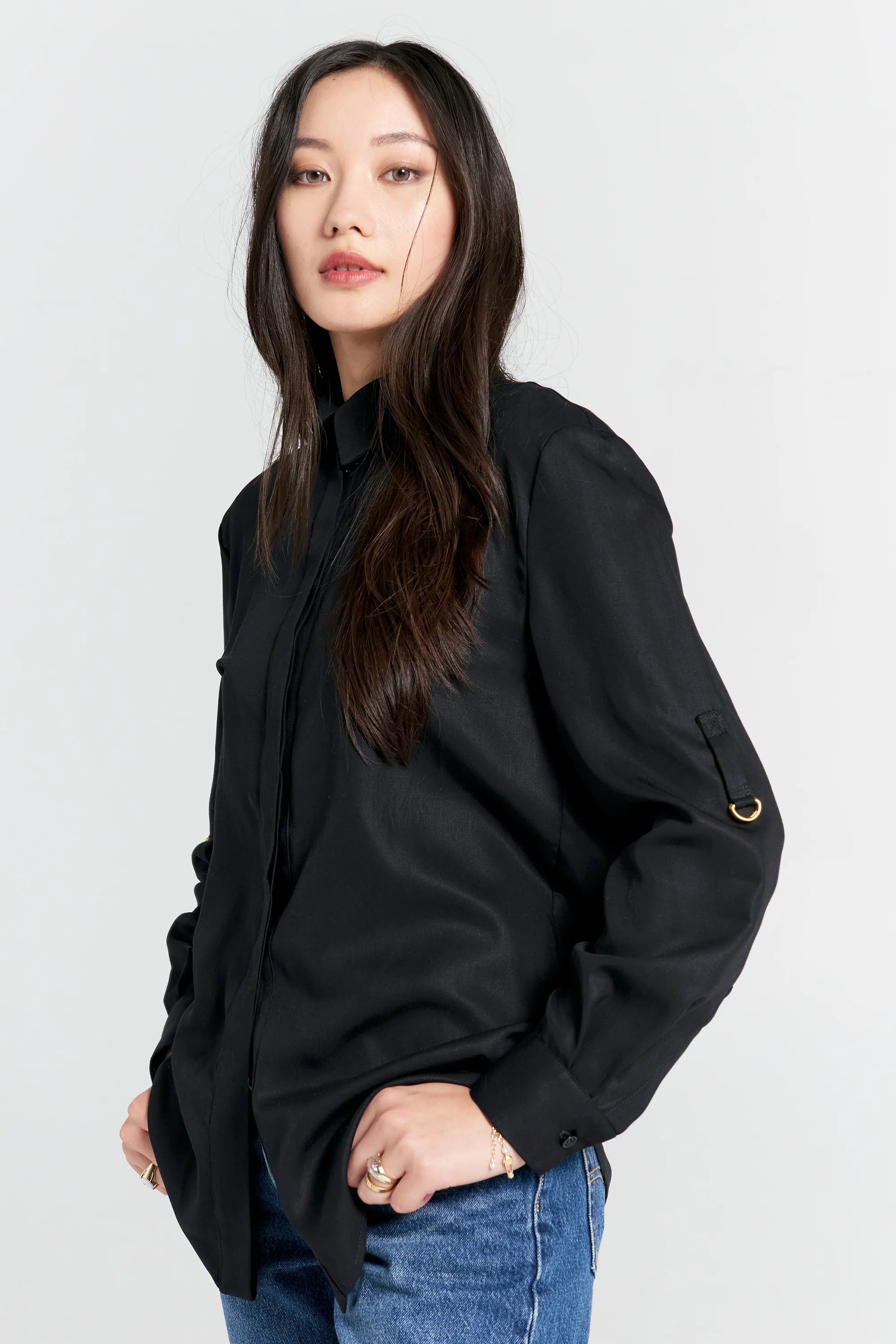 Karen Walker Avenue Shirt // Black