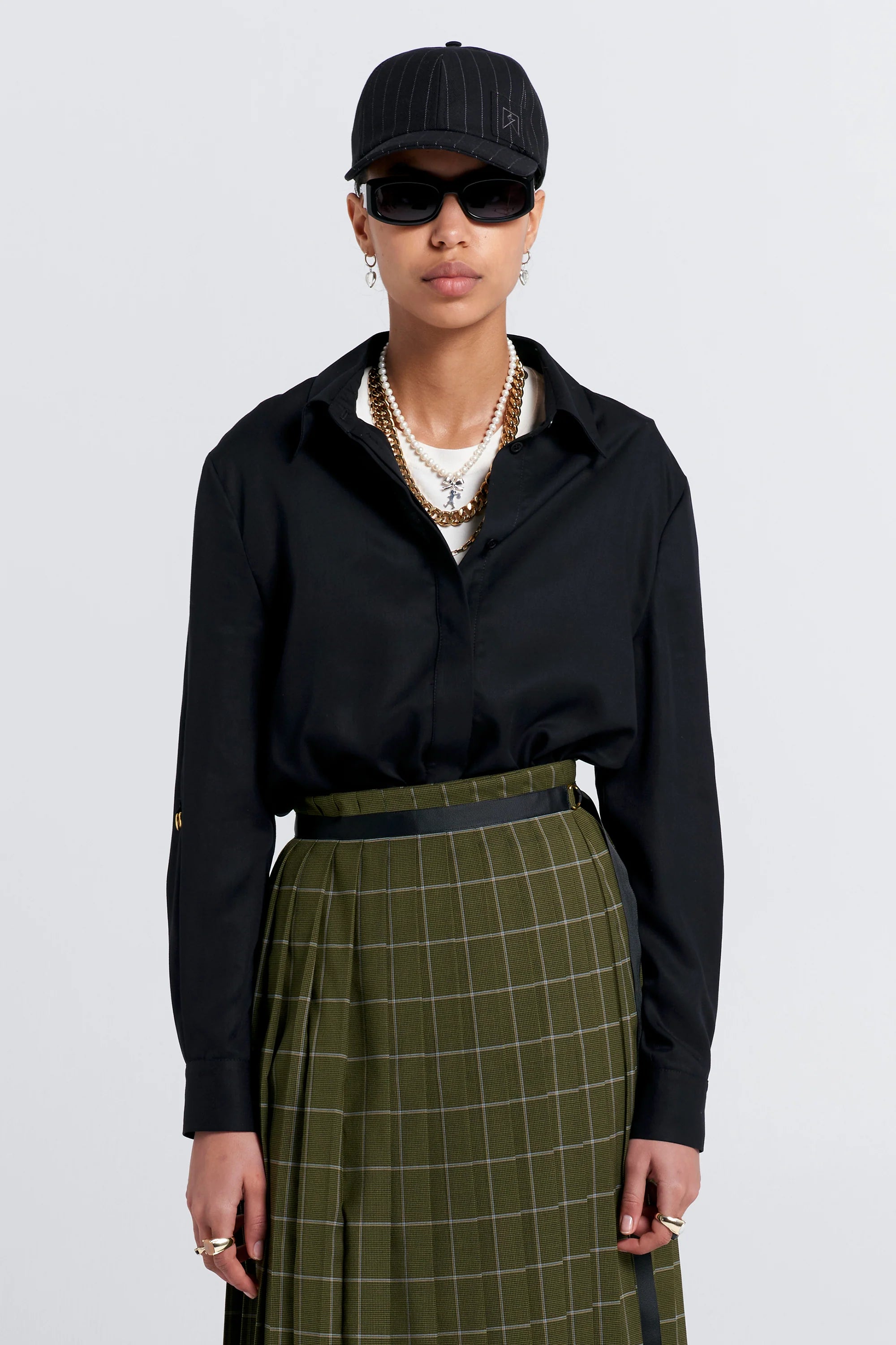 Karen Walker Avenue Shirt // Black