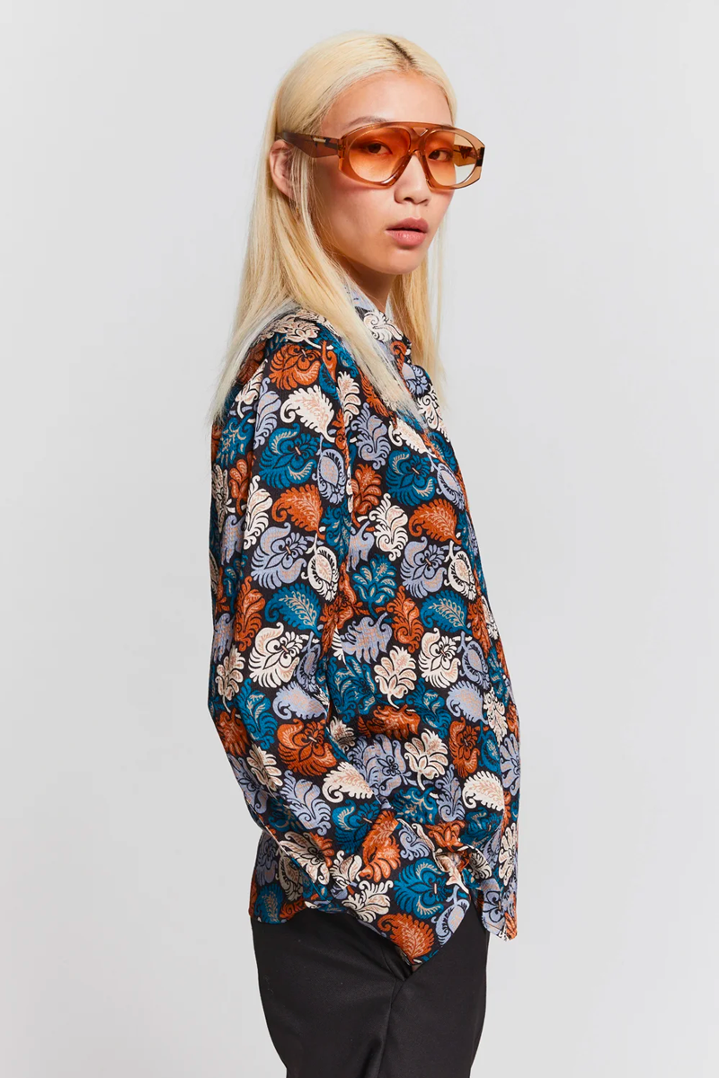 Karen Walker Bearing Shirt Tapestry Floral // Jewel